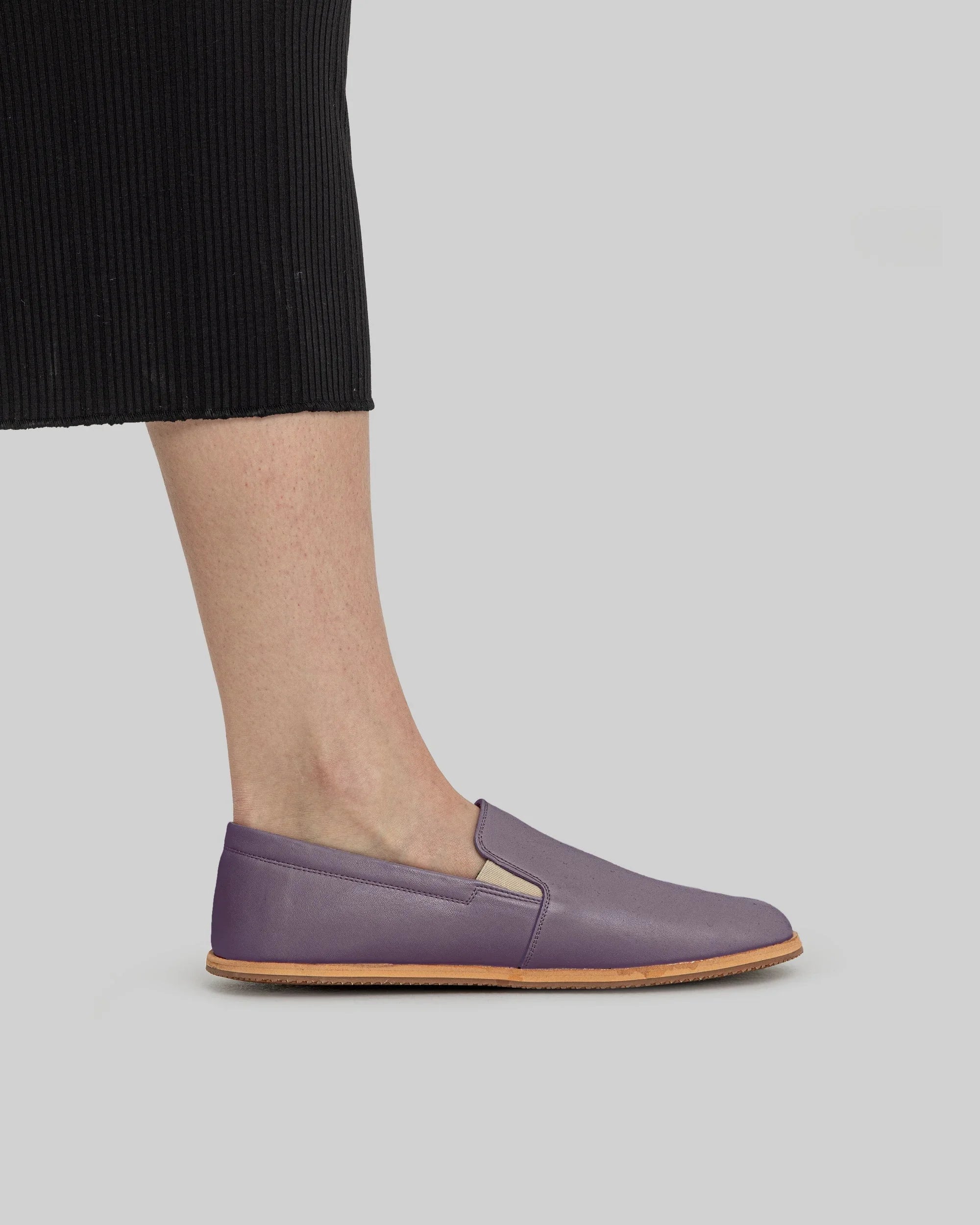 Back view Purple Barefoot Shoes - Calf Leather Handcrafted | Bespoky