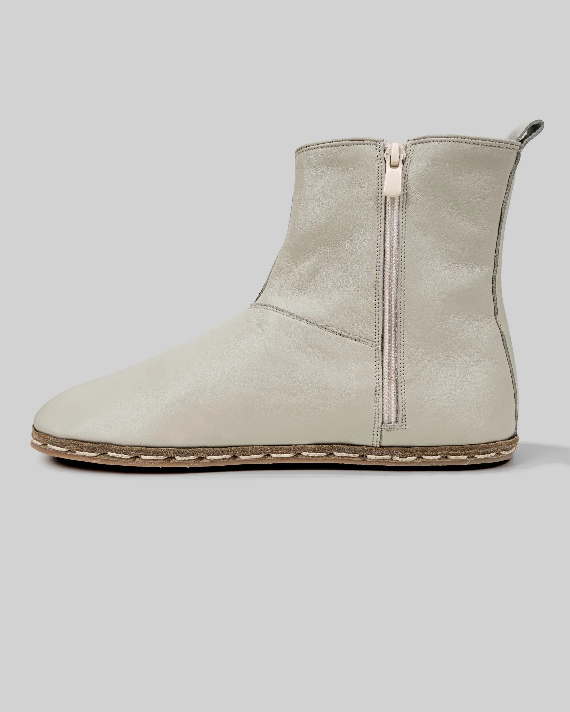 Top view Lucas Beige Chelsea Boots - Handcrafted Calf Leather | Bespoky