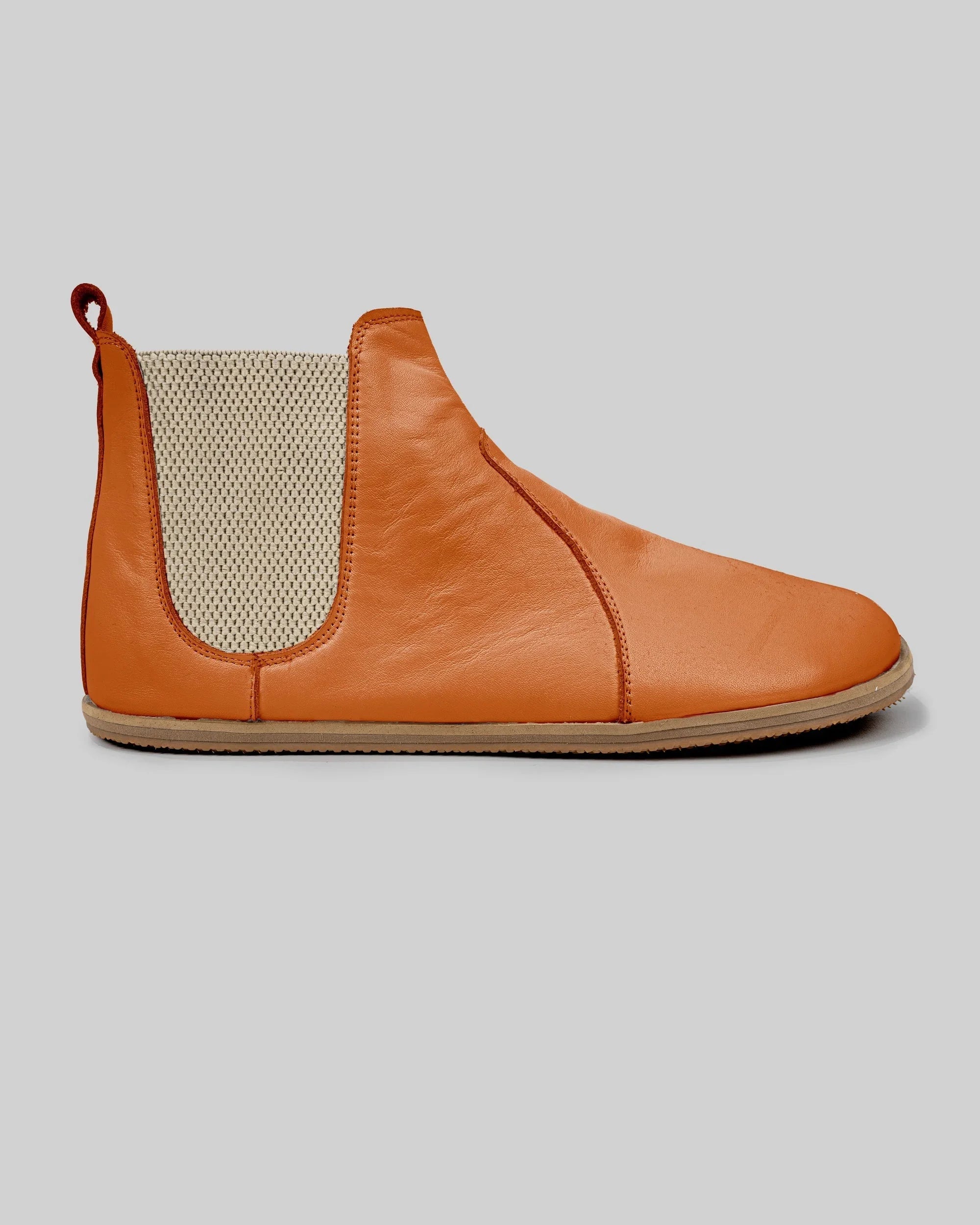 Top view Orange Chelsea Boots - Handcrafted Calf Leather | Bespoky