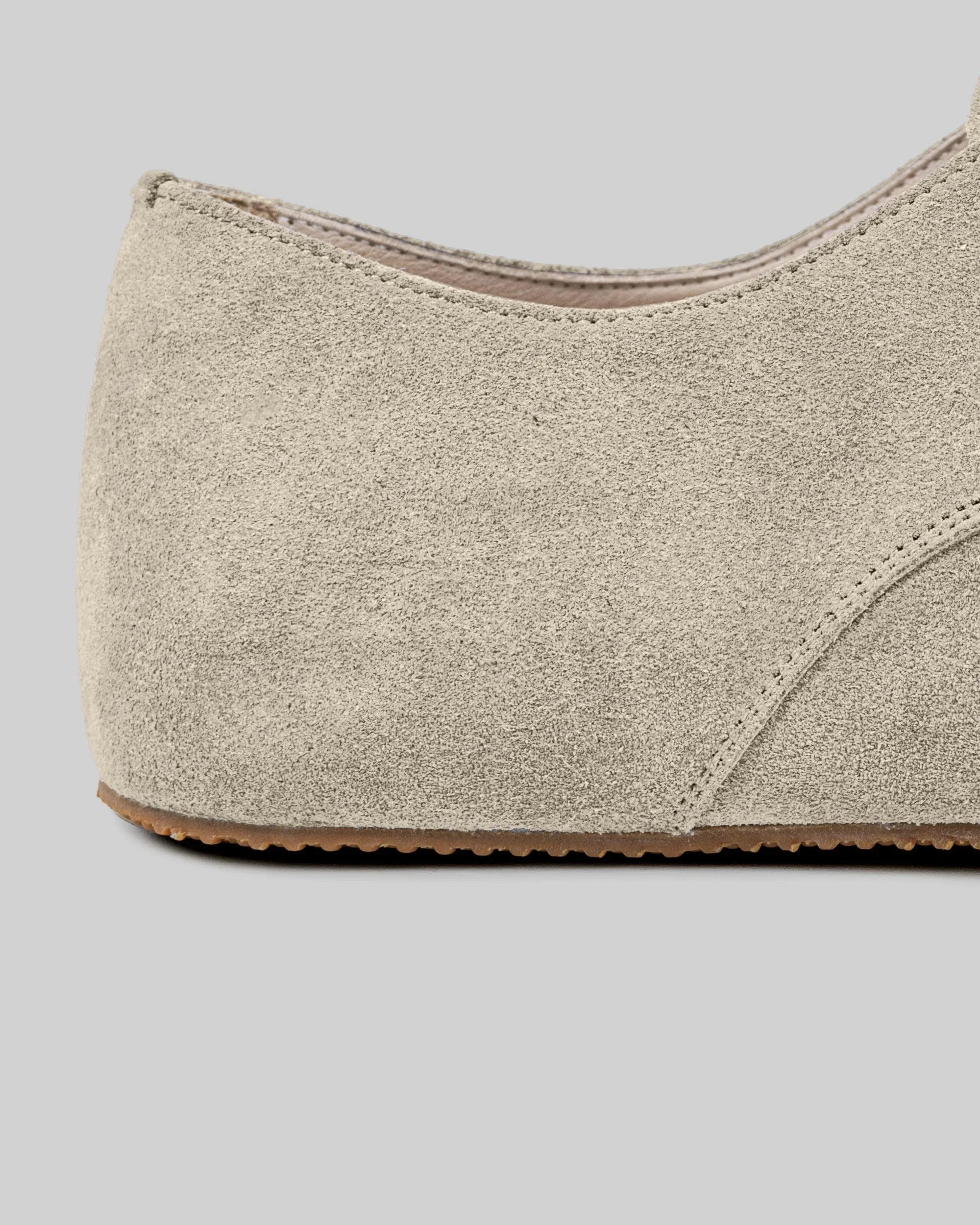 Detail Cream Oxford Shoes - Handcrafted Calf Leather Turkey | Bespoky