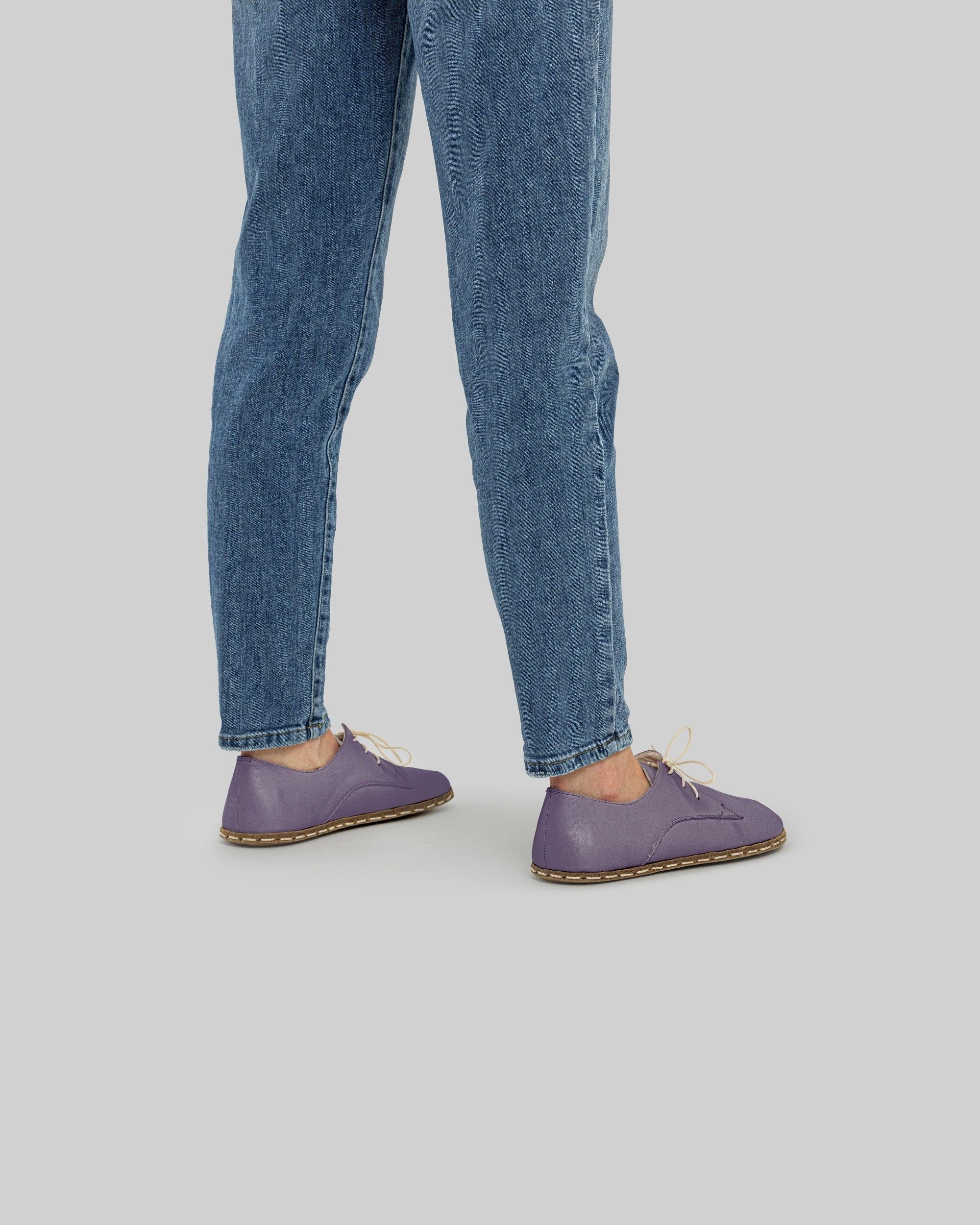 Detail Purple Oxford Shoes - Handcrafted Calf Leather Turkey | Bespoky