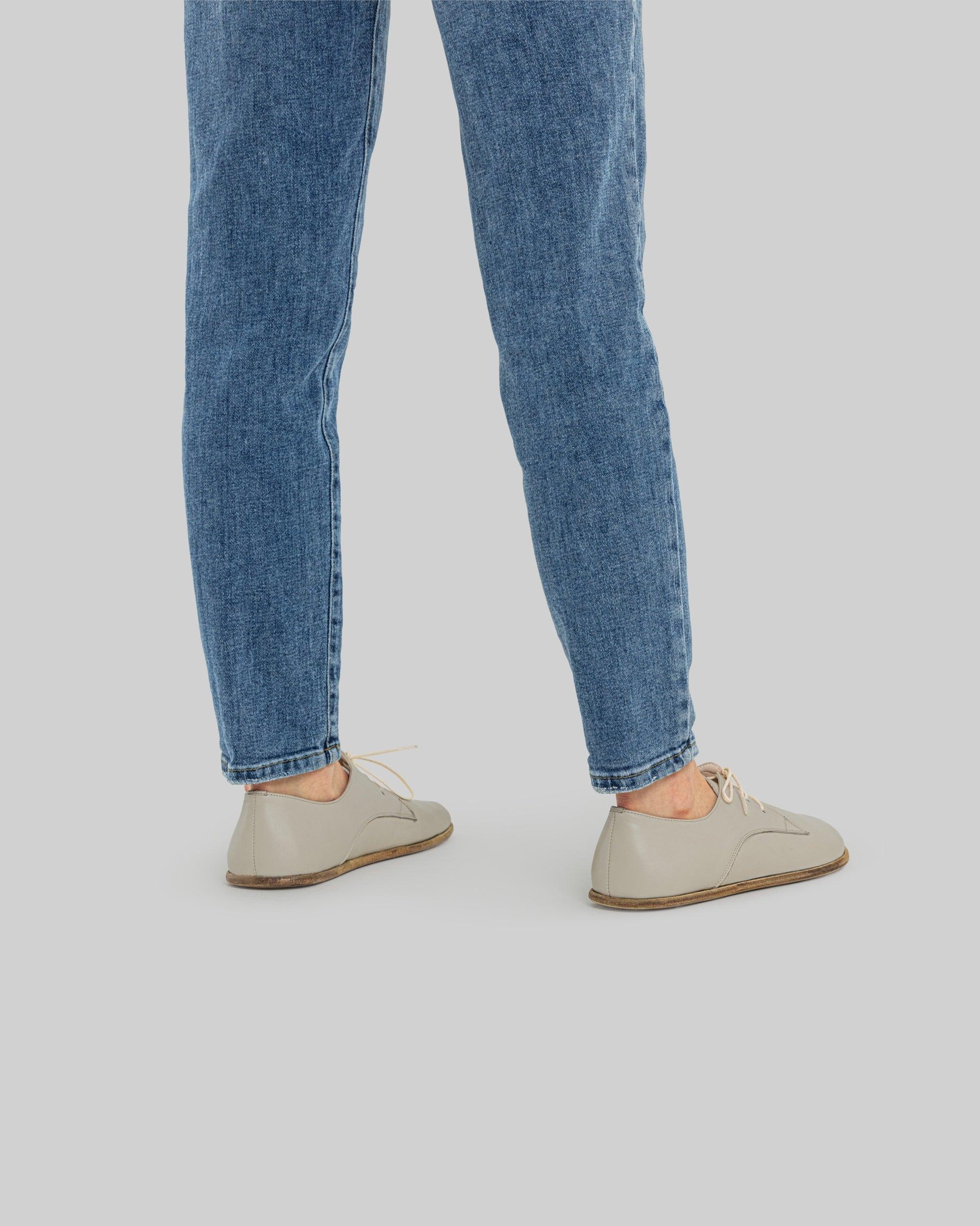 Top view Lucas Beige Oxford Shoes - Handcrafted Calf Leather | Bespoky