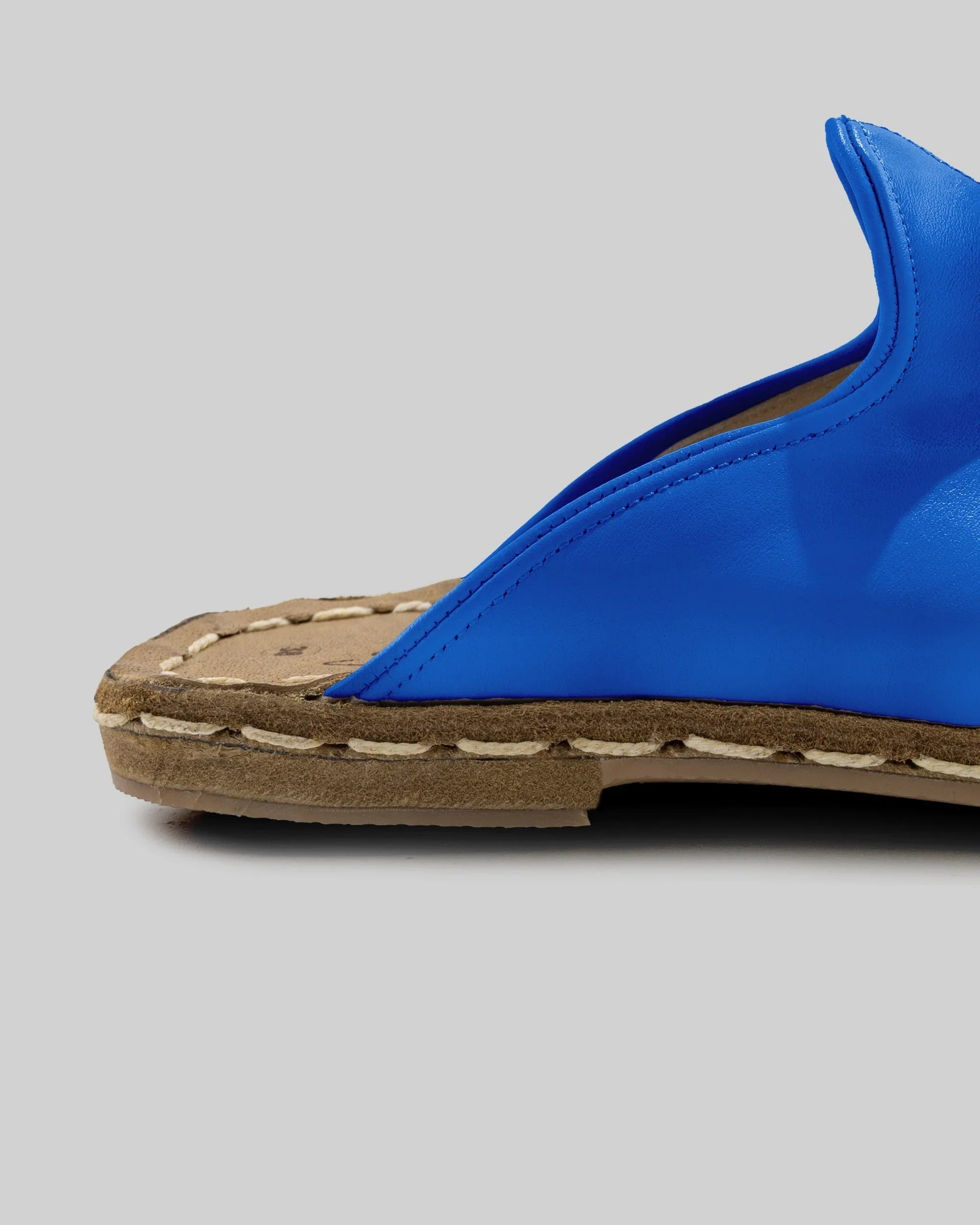 Top view Blue Slippers - Handcrafted Calf Leather | Bespoky