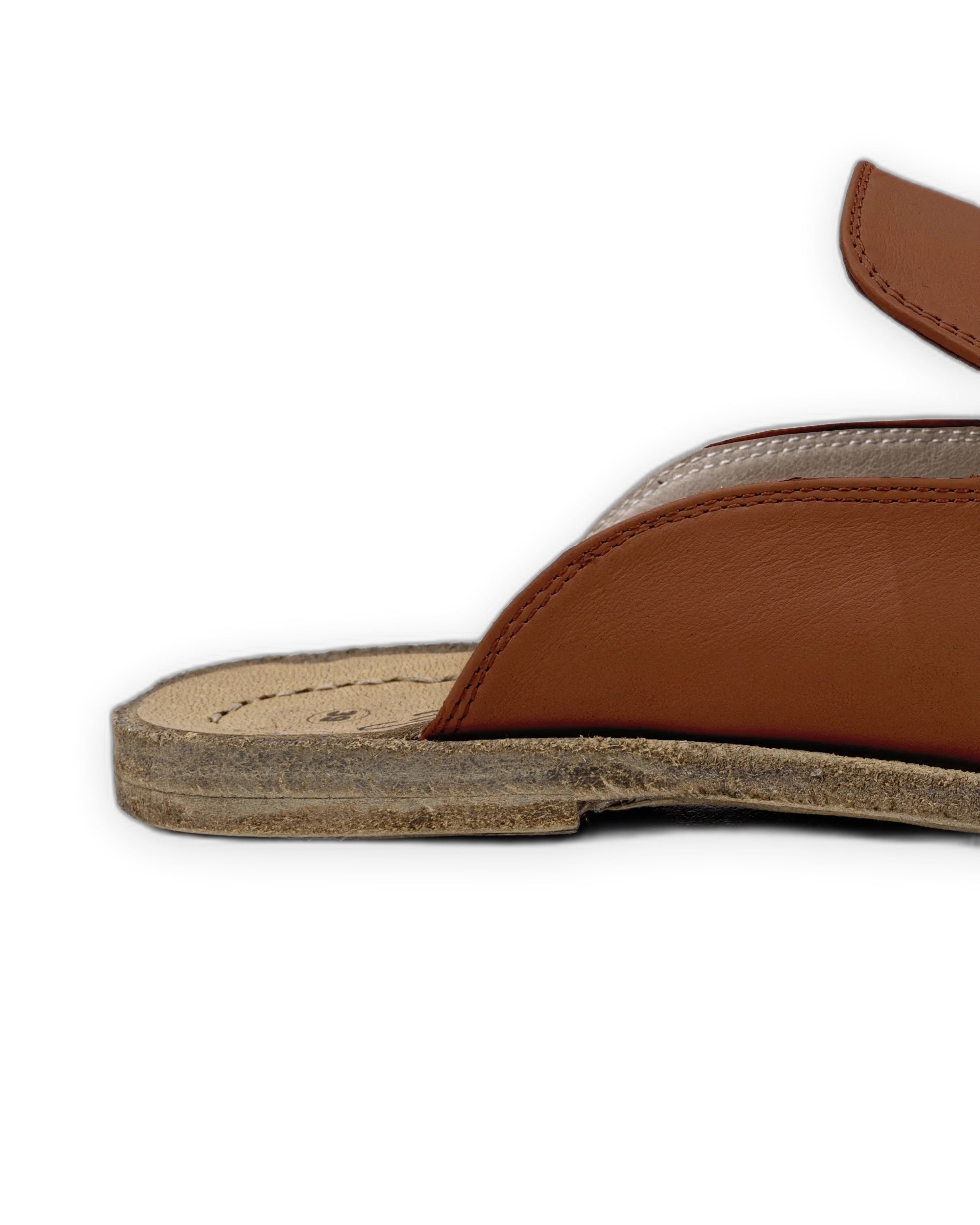 Back view Dark Brown Pointed Toe Mules - Calf Leather Handcrafted | Bespoky