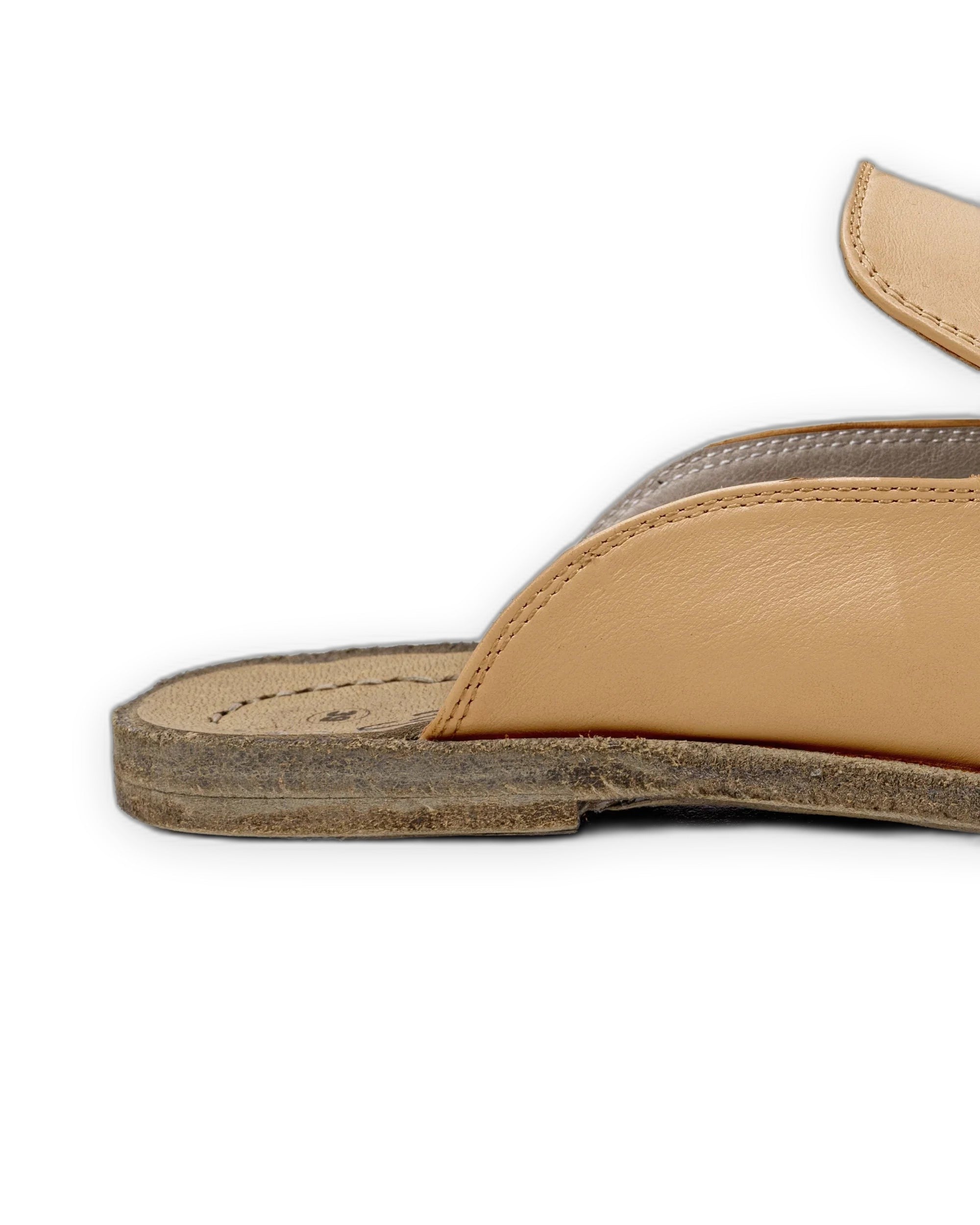 Top view Melon Yellow Pointed Toe Mules - Handcrafted Calf Leather | Bespoky