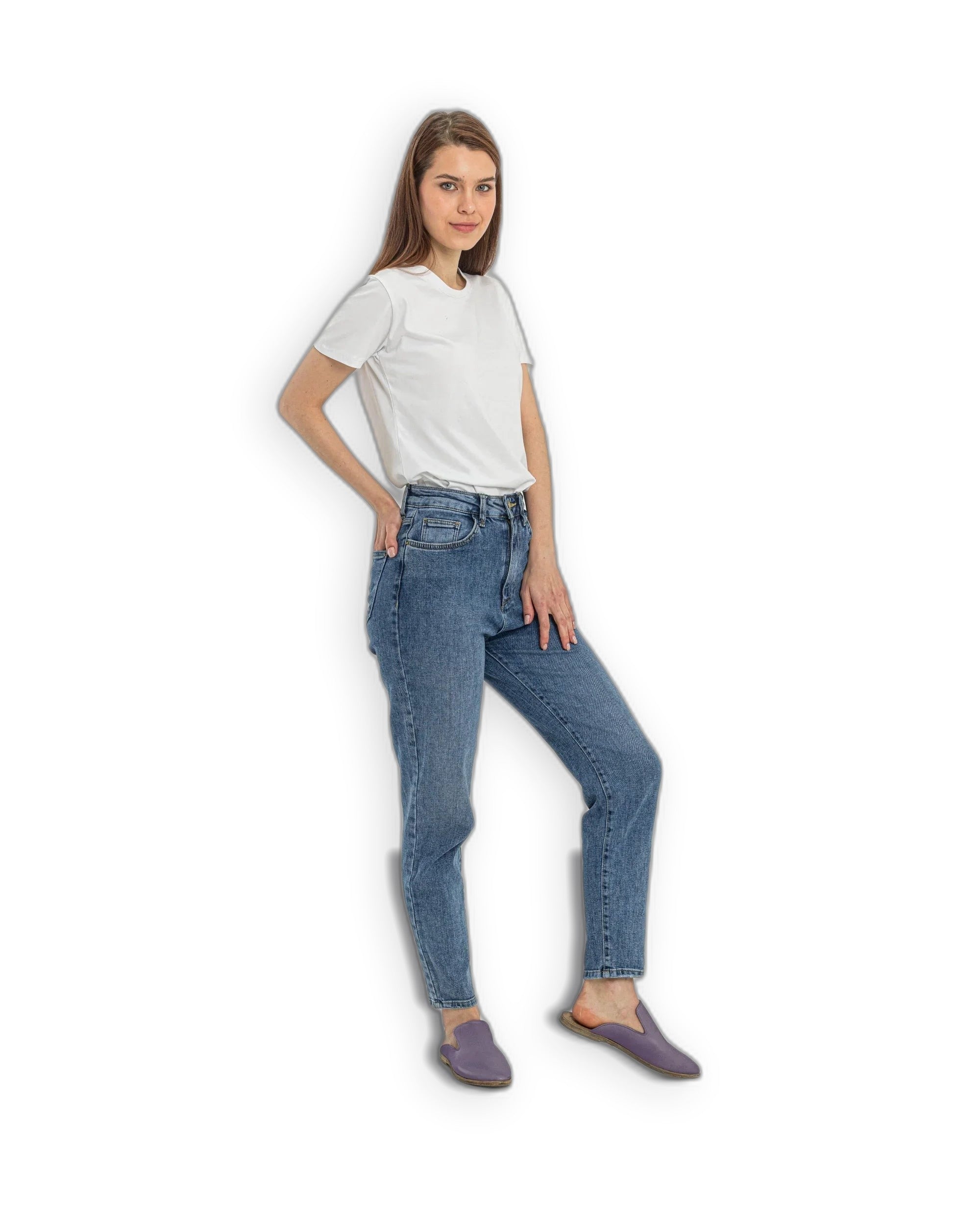 Pair Purple Pointed Toe Mules - Barefoot Wide Toe Calf Leather | Bespoky