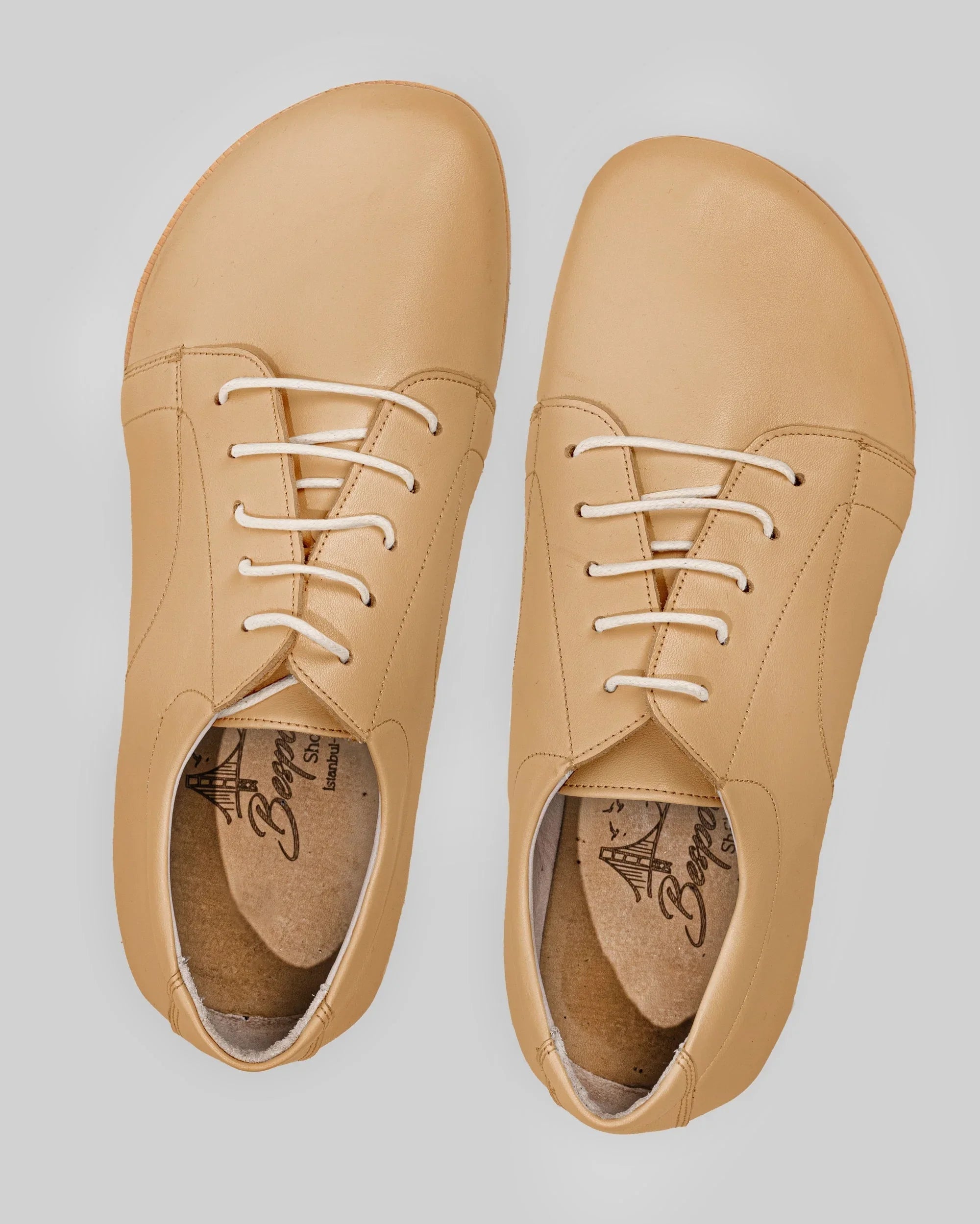Side view Melon Yellow Barefoot Sneaker - Calf Leather Zero Drop | Bespoky