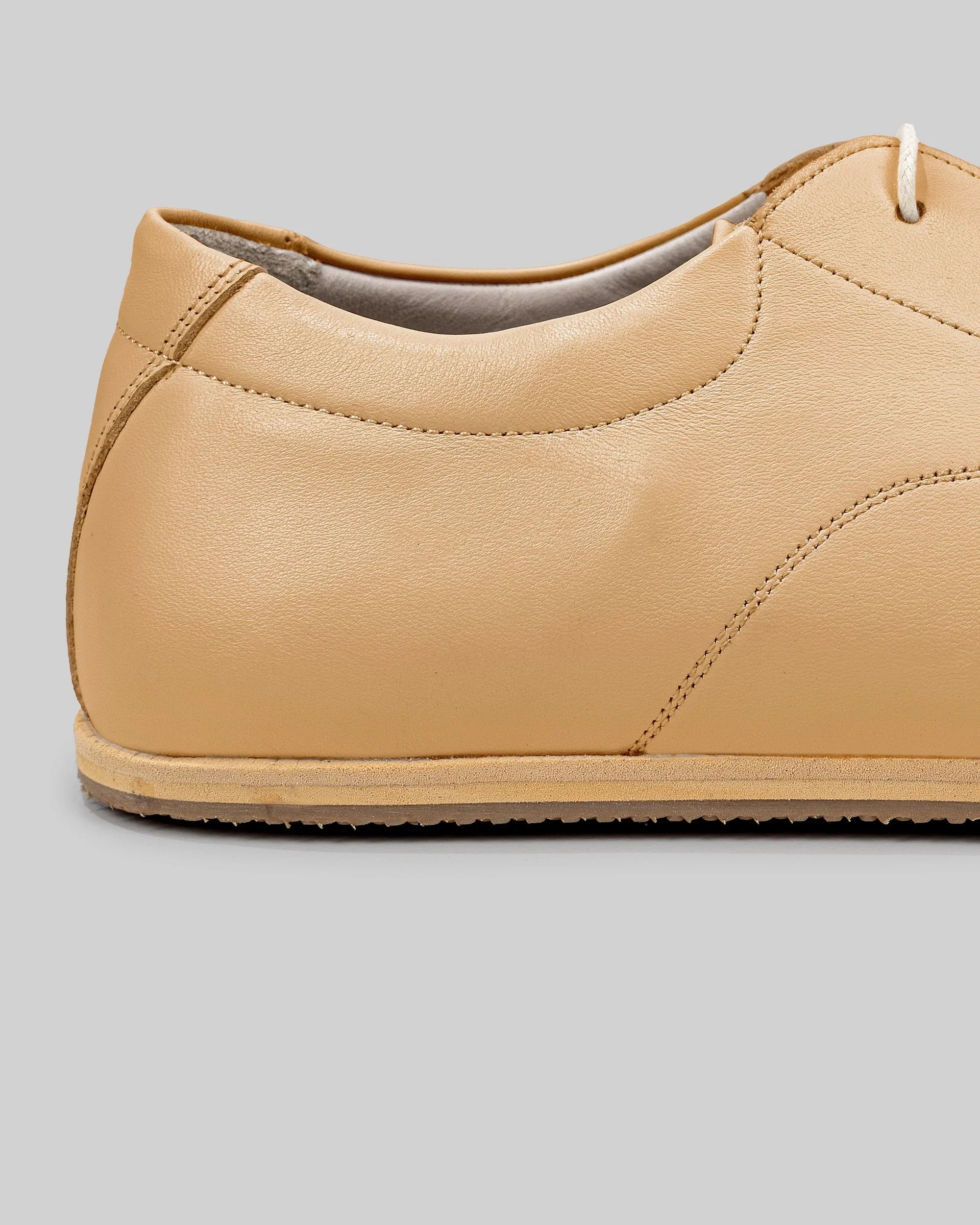 Top view Melon Yellow Barefoot Sneaker - Handcrafted Calf Leather | Bespoky