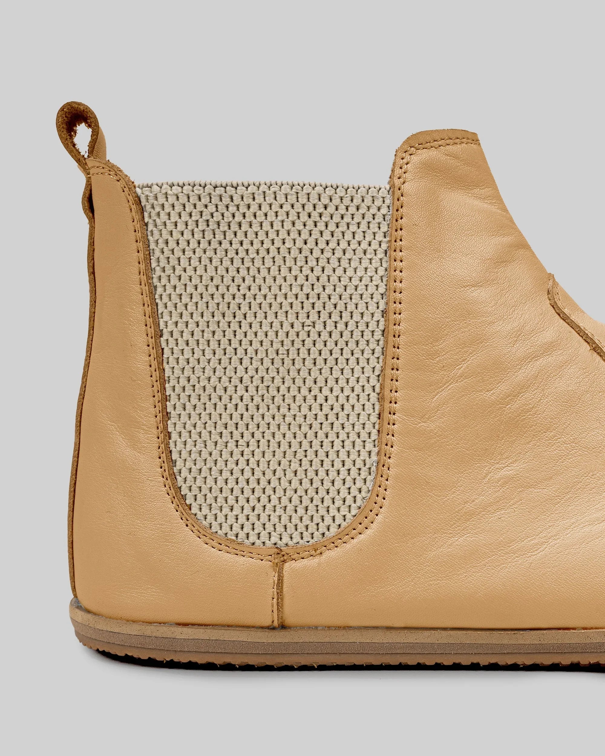 Side view Melon Yellow Chelsea Boots - Calf Leather Zero Drop | Bespoky
