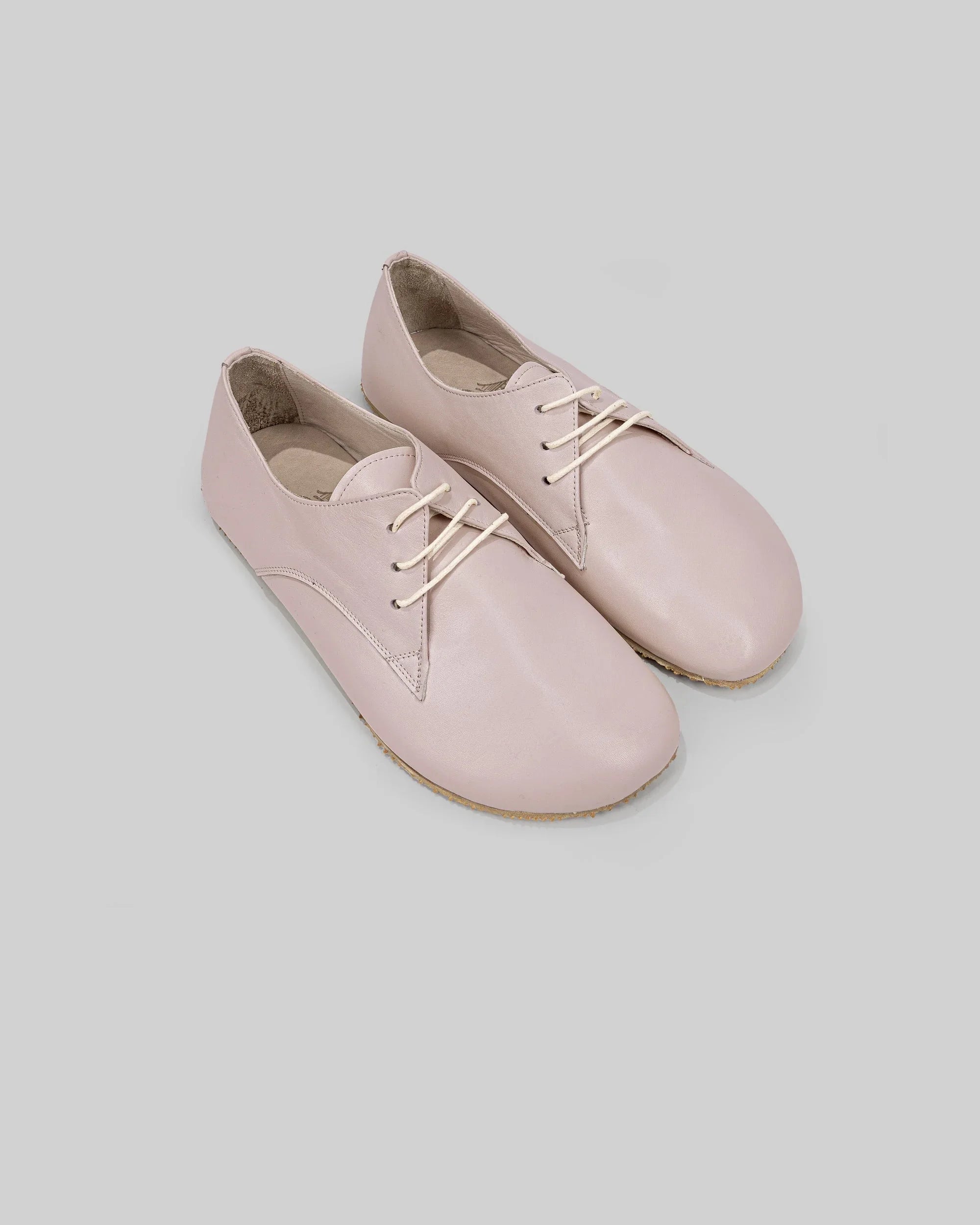Men's Pink Oxford Shoes - Handcrafted Calf Leather Wide Toe Box | Bespoky
