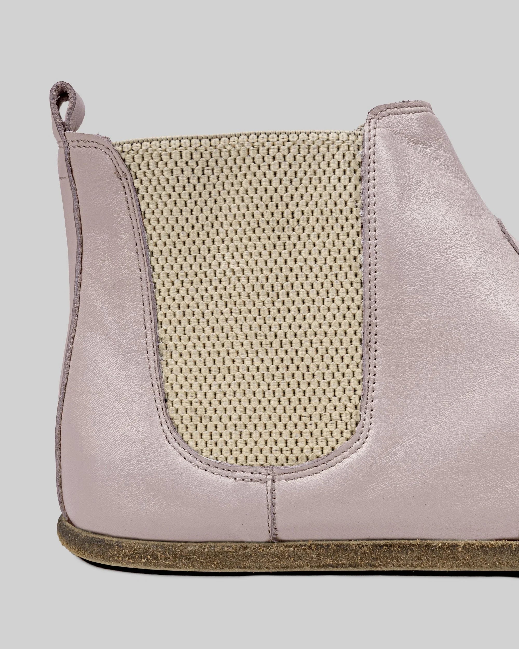 Sole detail Pink Chelsea Boots - Zero Drop Calf Leather | Bespoky