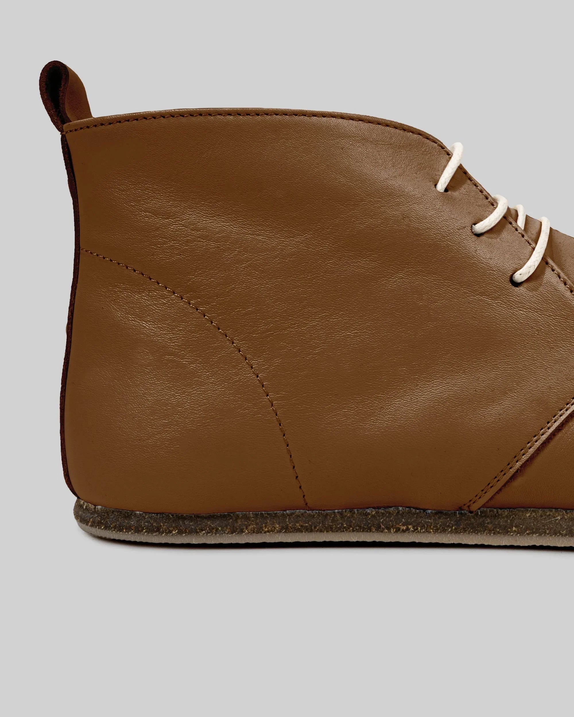 Detail Dark Tan Ankle Boots - Handcrafted Calf Leather Turkey | Bespoky