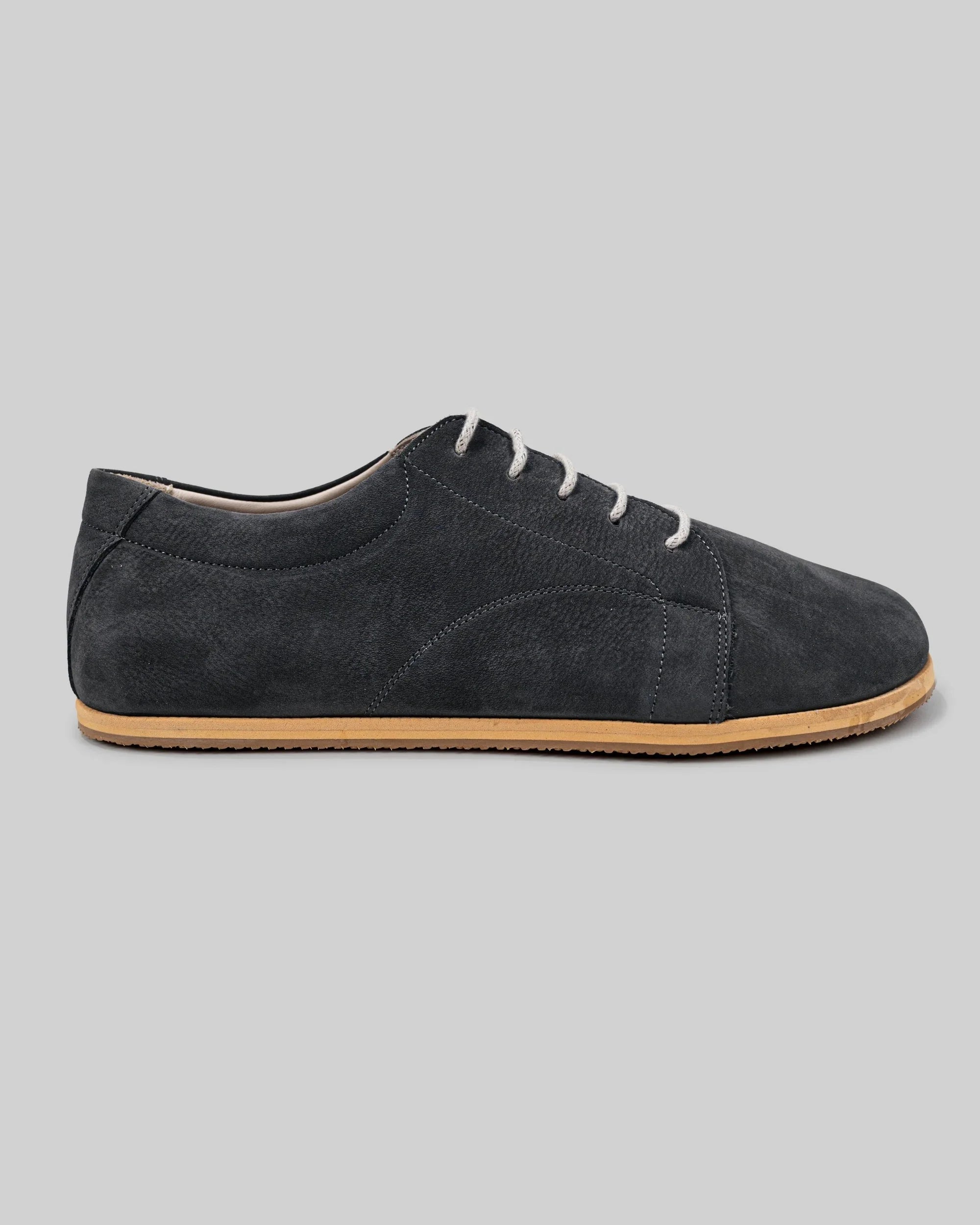 Side view Smoked Barefoot Sneaker - Calf Leather Zero Drop | Bespoky