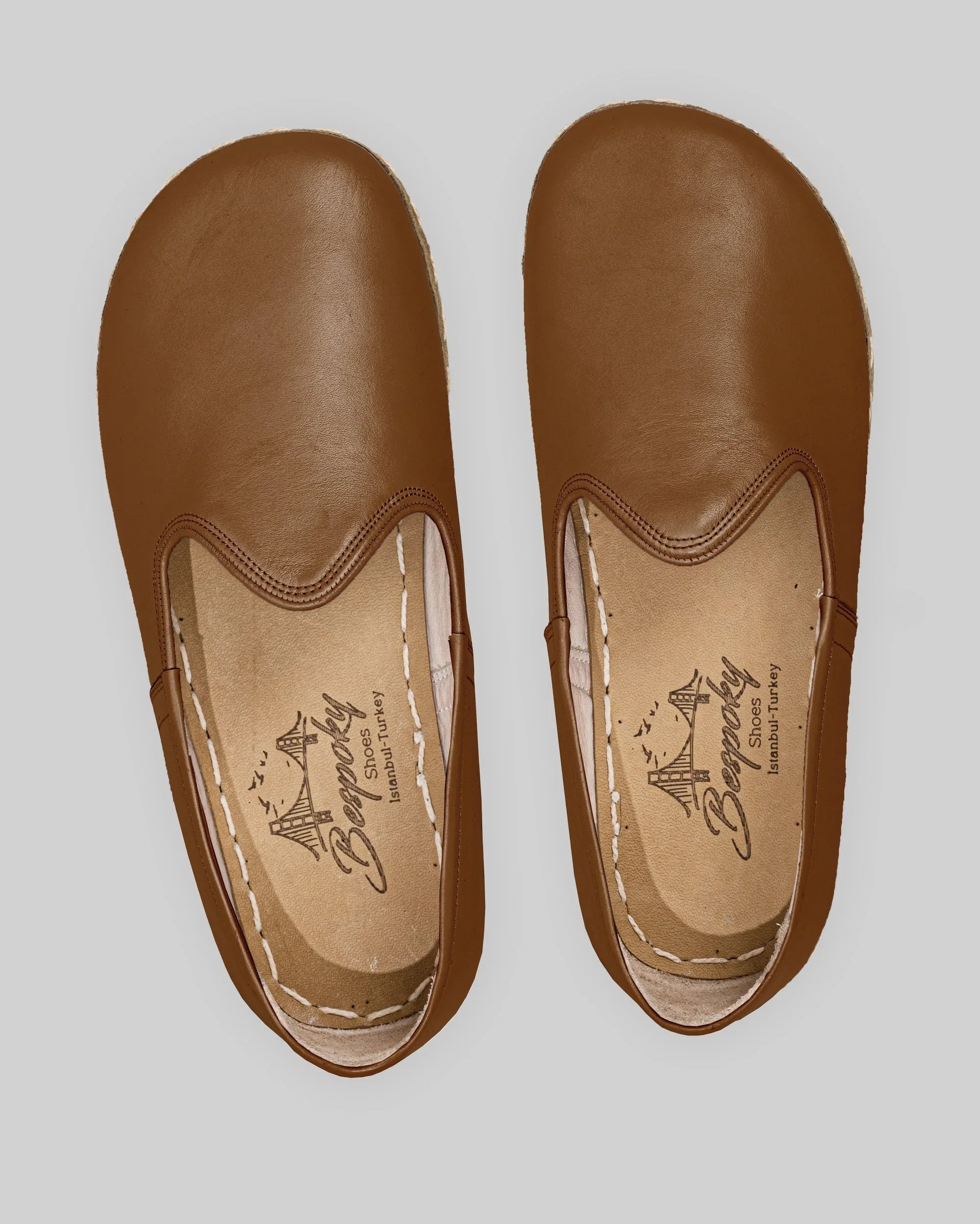 Side view Dark Tan Barefoot Yemeni - Calf Leather Zero Drop | Bespoky