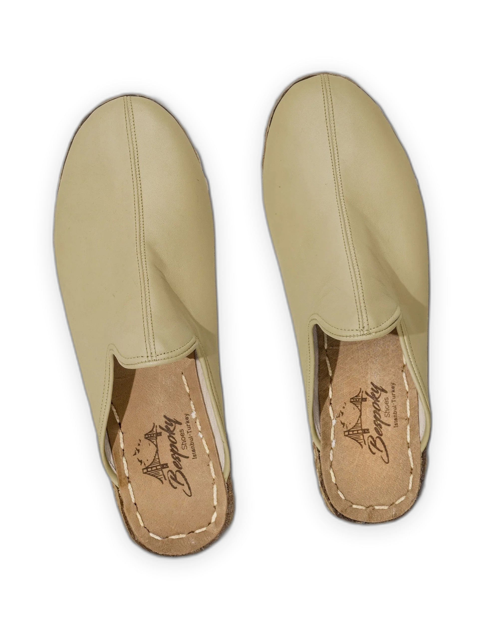 Side view Yellow Slippers - Calf Leather Zero Drop | Bespoky
