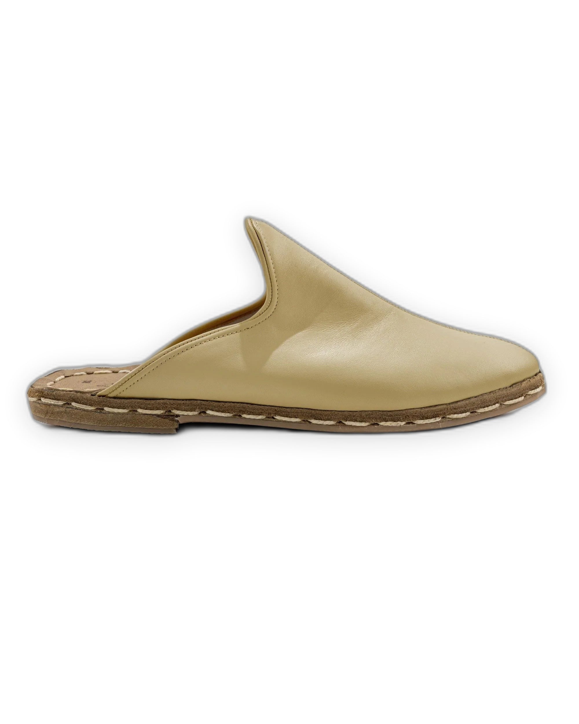 Side view Yellow Slippers - Calf Leather Zero Drop | Bespoky