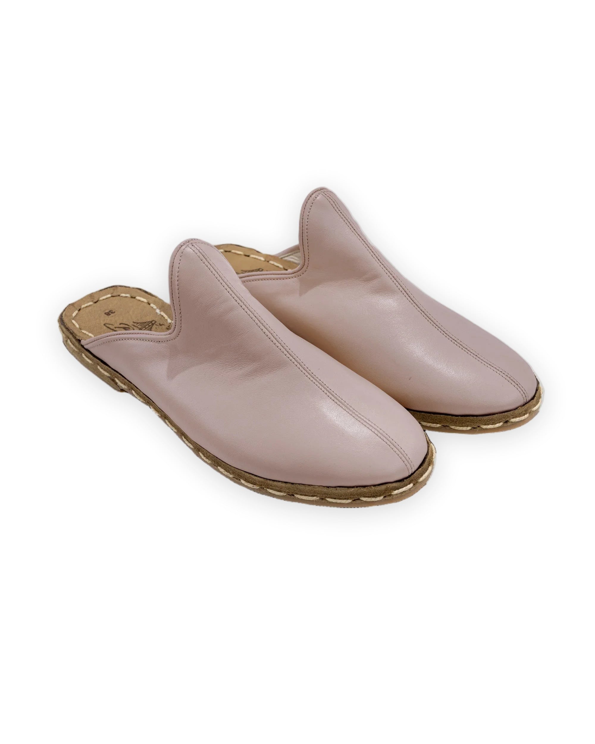 Women's Pink Slippers - Handcrafted Calf Leather Wide Toe Box | Bespoky