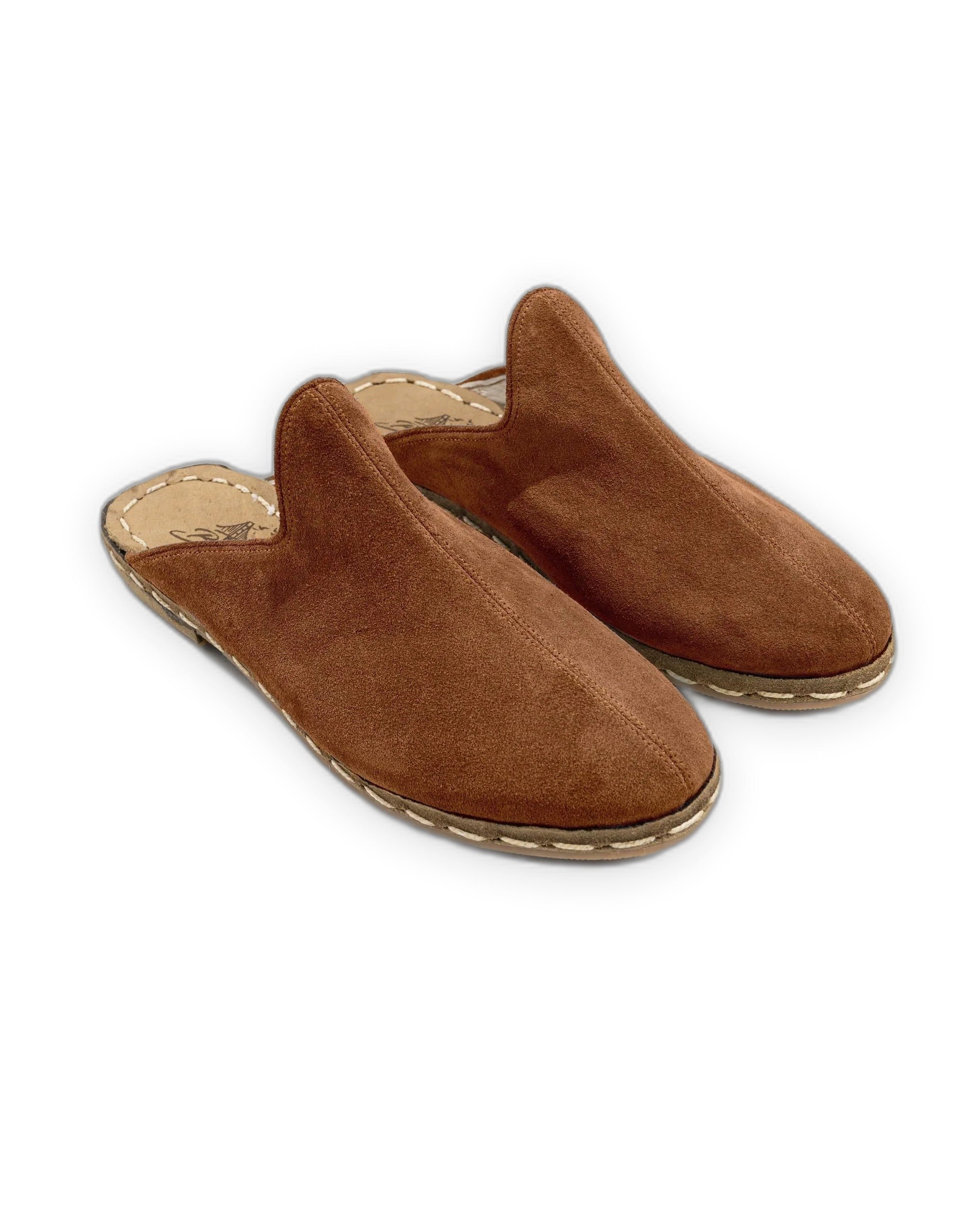 Women's Tan Slippers - Handcrafted Calf Leather Wide Toe Box | Bespoky