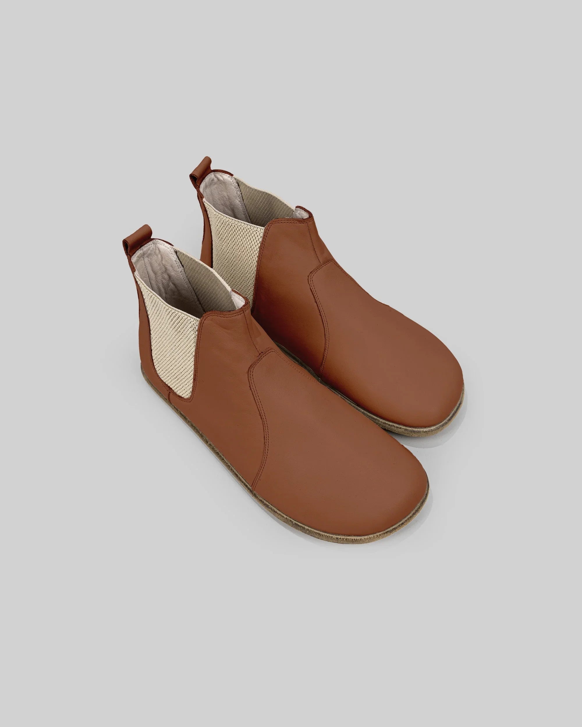 Women's Dark Brown Chelsea Boots - Handcrafted Calf Leather Wide Toe Box | Bespoky