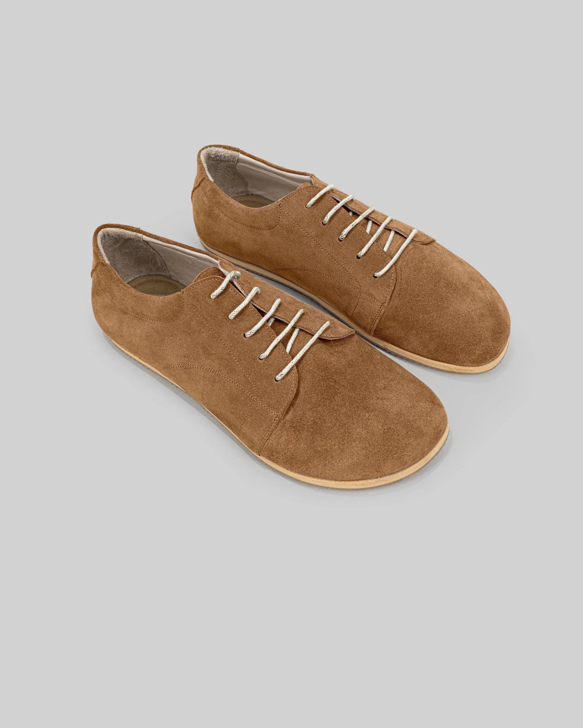Women's Tan Barefoot Sneaker - Handcrafted Calf Leather Wide Toe Box | Bespoky