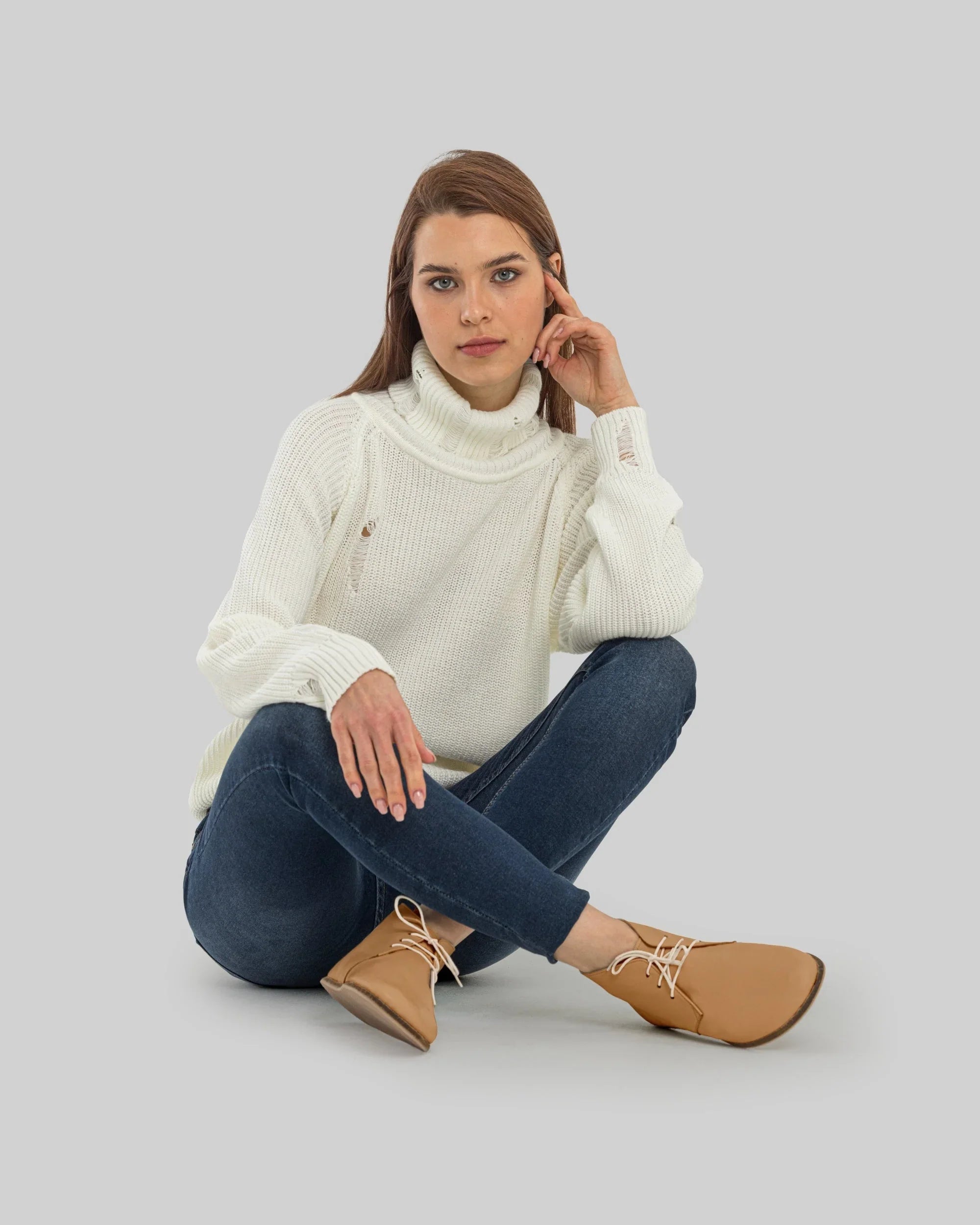 Detail Undyed Ankle Boots - Handcrafted Calf Leather Turkey | Bespoky