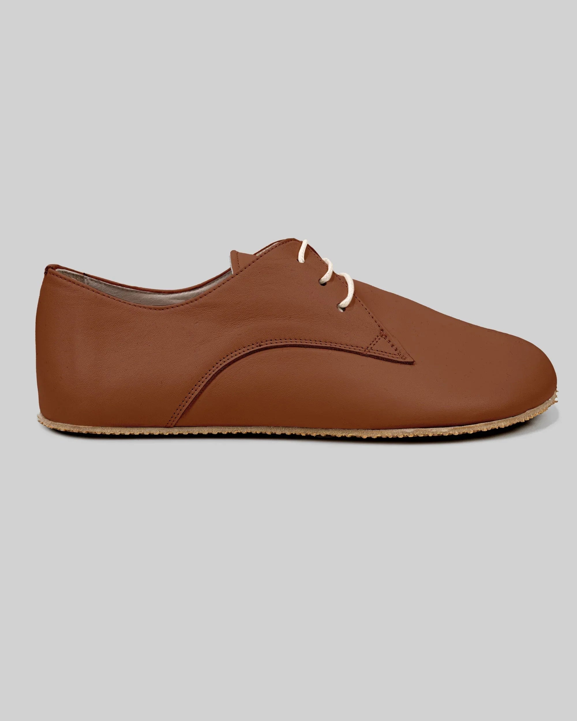 Side view Dark Brown Oxford Shoes - Calf Leather Zero Drop | Bespoky