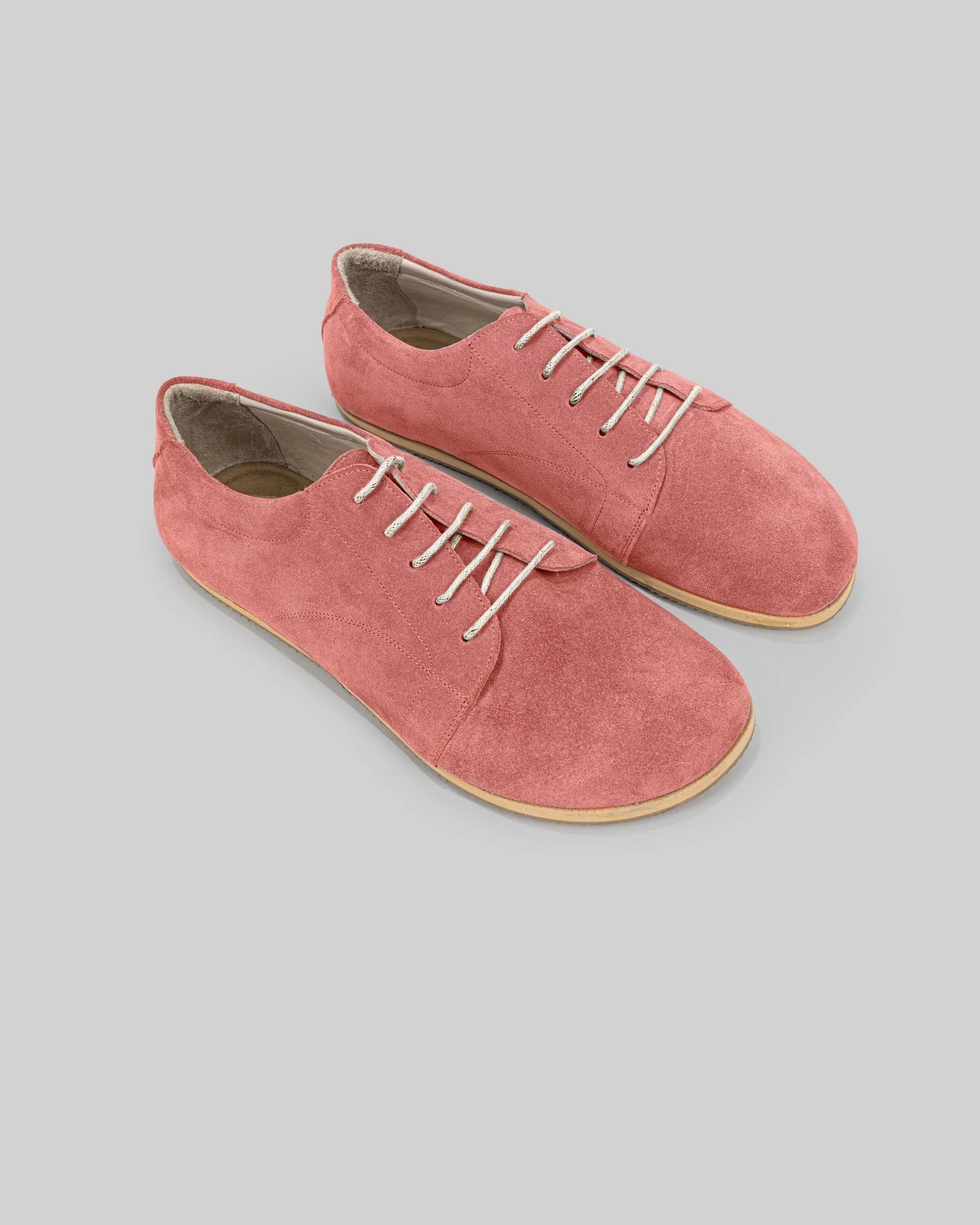 Women's Pink Barefoot Sneaker - Handcrafted Calf Leather Wide Toe Box | Bespoky