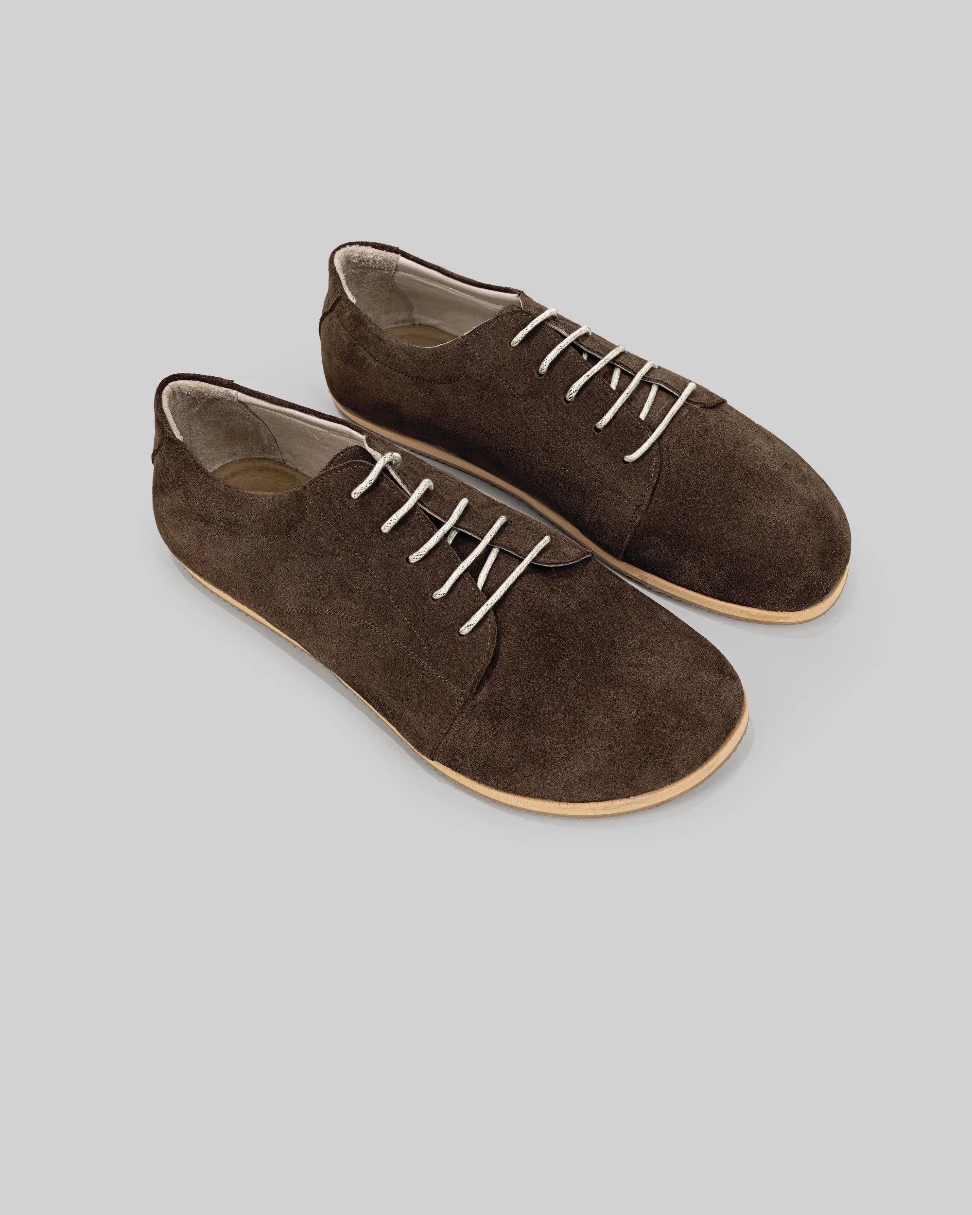 Women's Brown Barefoot Sneaker - Handcrafted Calf Leather Wide Toe Box | Bespoky