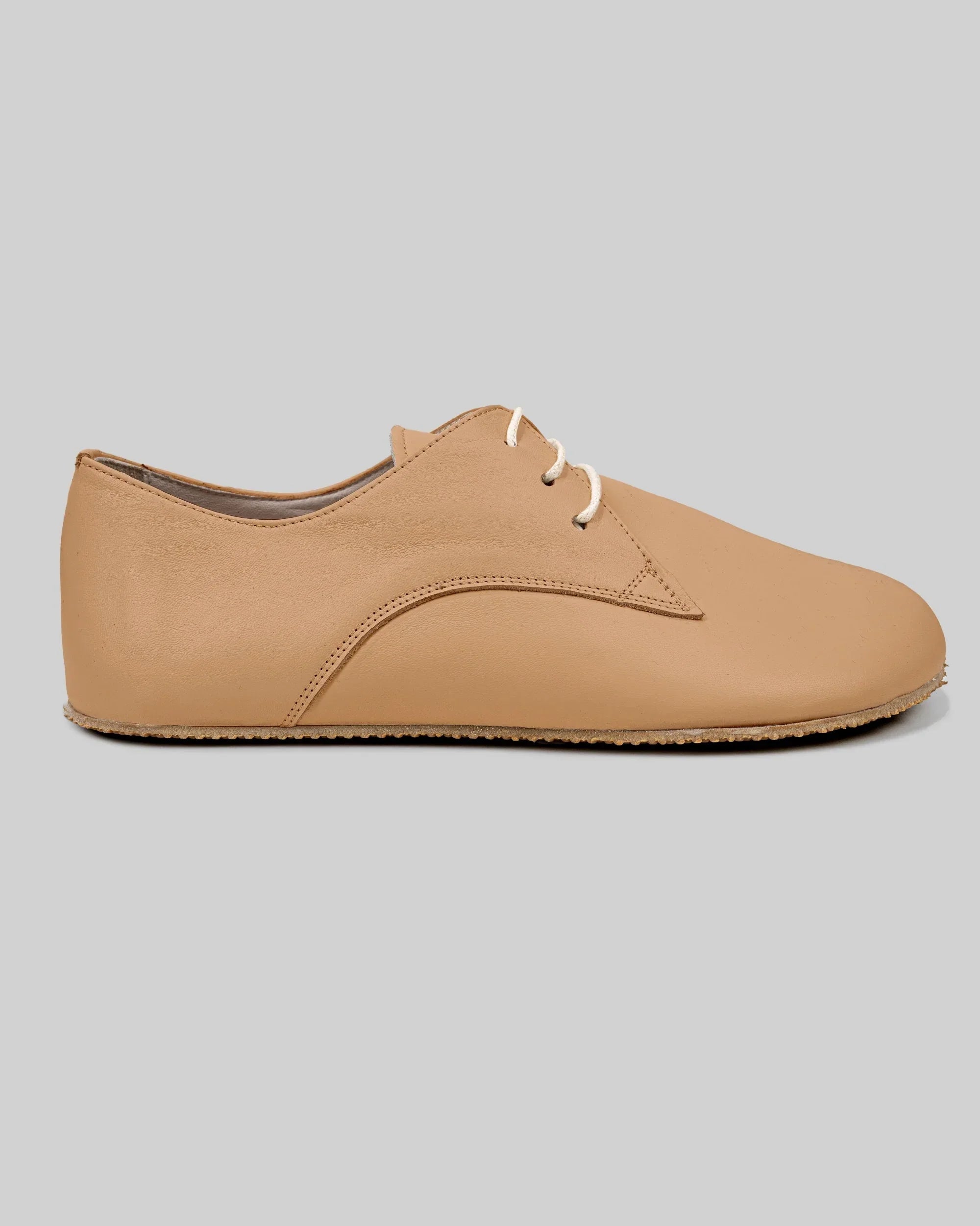 Side view Undyed Oxford Shoes - Calf Leather Zero Drop | Bespoky