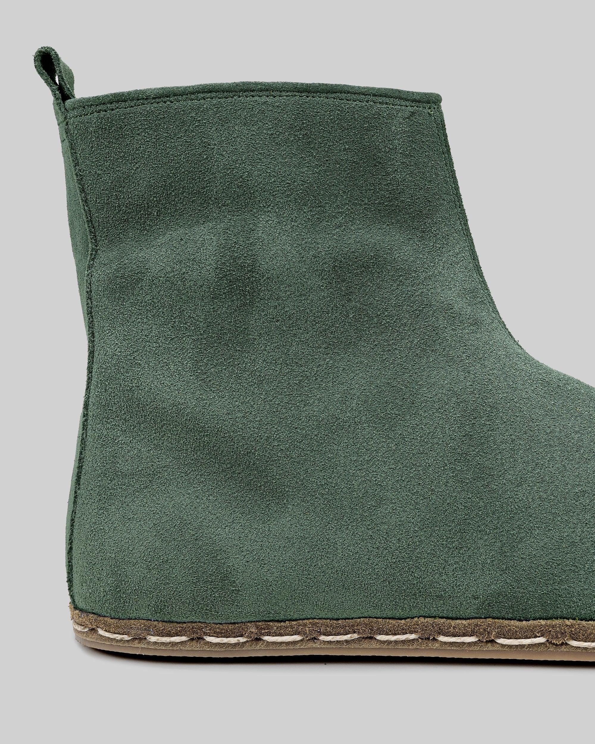 Top view Green Chelsea Boots - Handcrafted Calf Leather | Bespoky