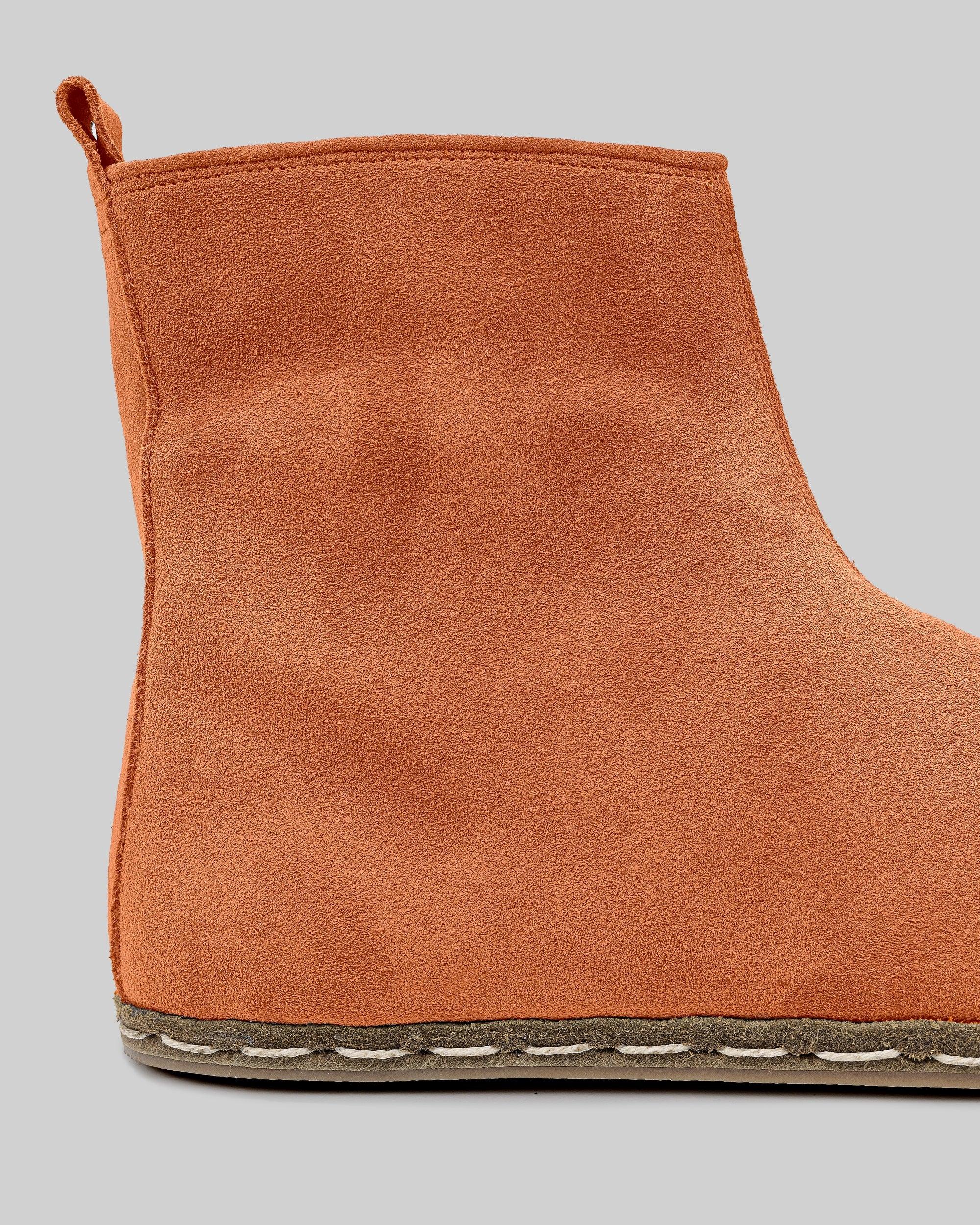 Top view Orange Chelsea Boots - Handcrafted Calf Leather | Bespoky