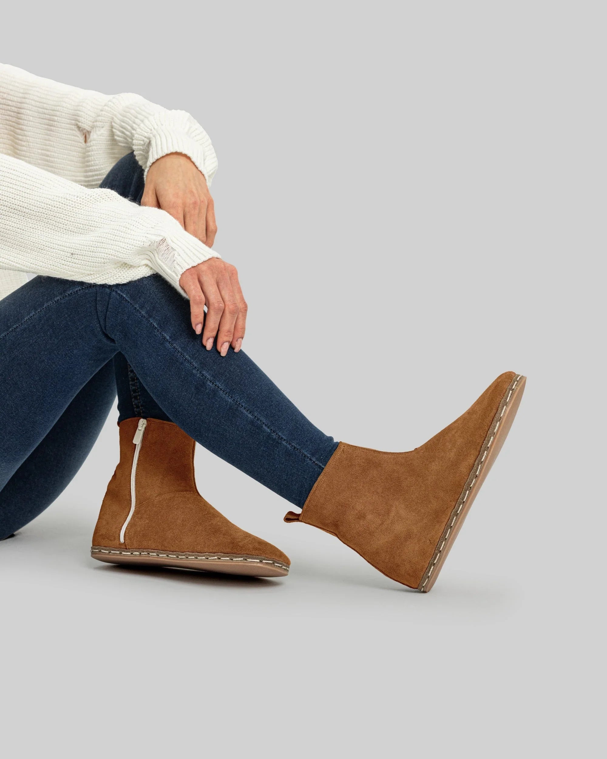 Women's Leather Chelsea Boots - Handcrafted Calf Leather Wide Toe Box | Bespoky