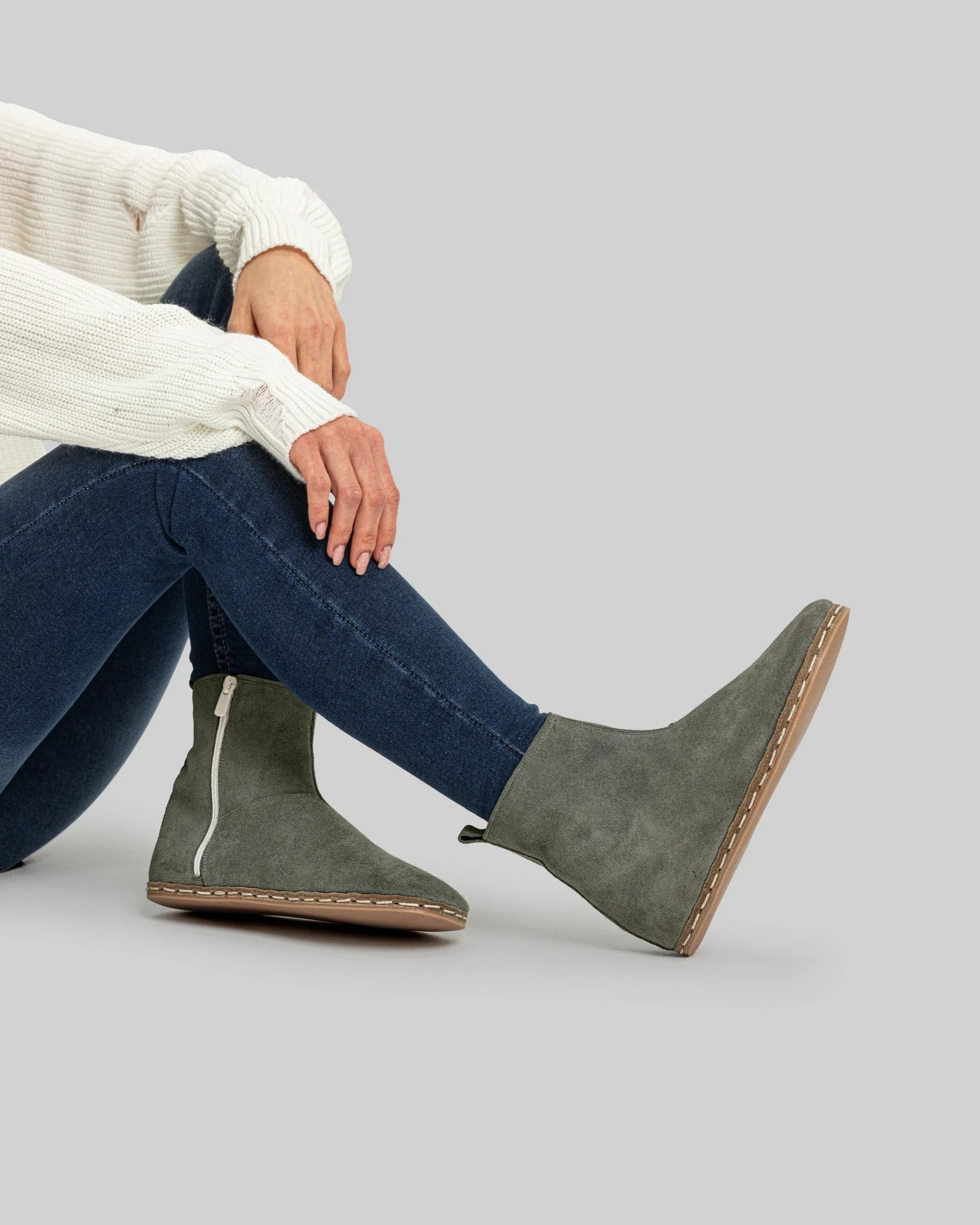 Women's Leather Chelsea Boots - Handcrafted Calf Leather Wide Toe Box | Bespoky