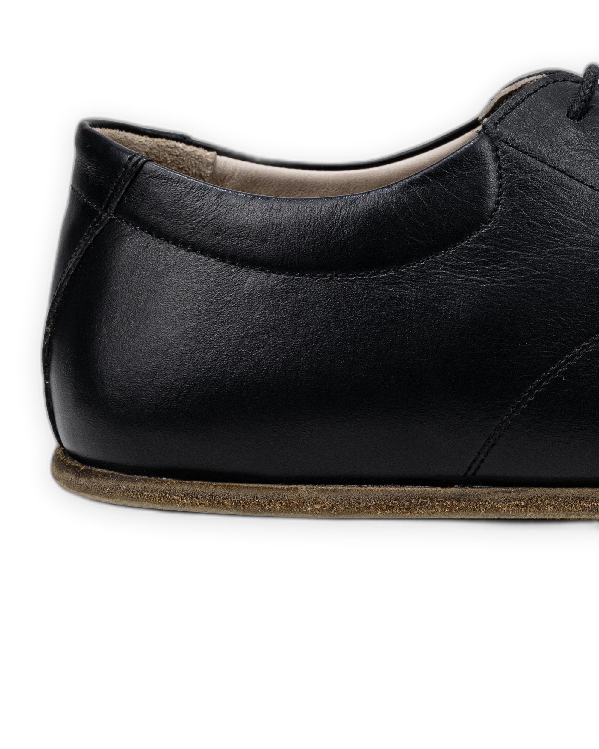 Top view Black Barefoot Sneaker - Handcrafted Calf Leather | Bespoky