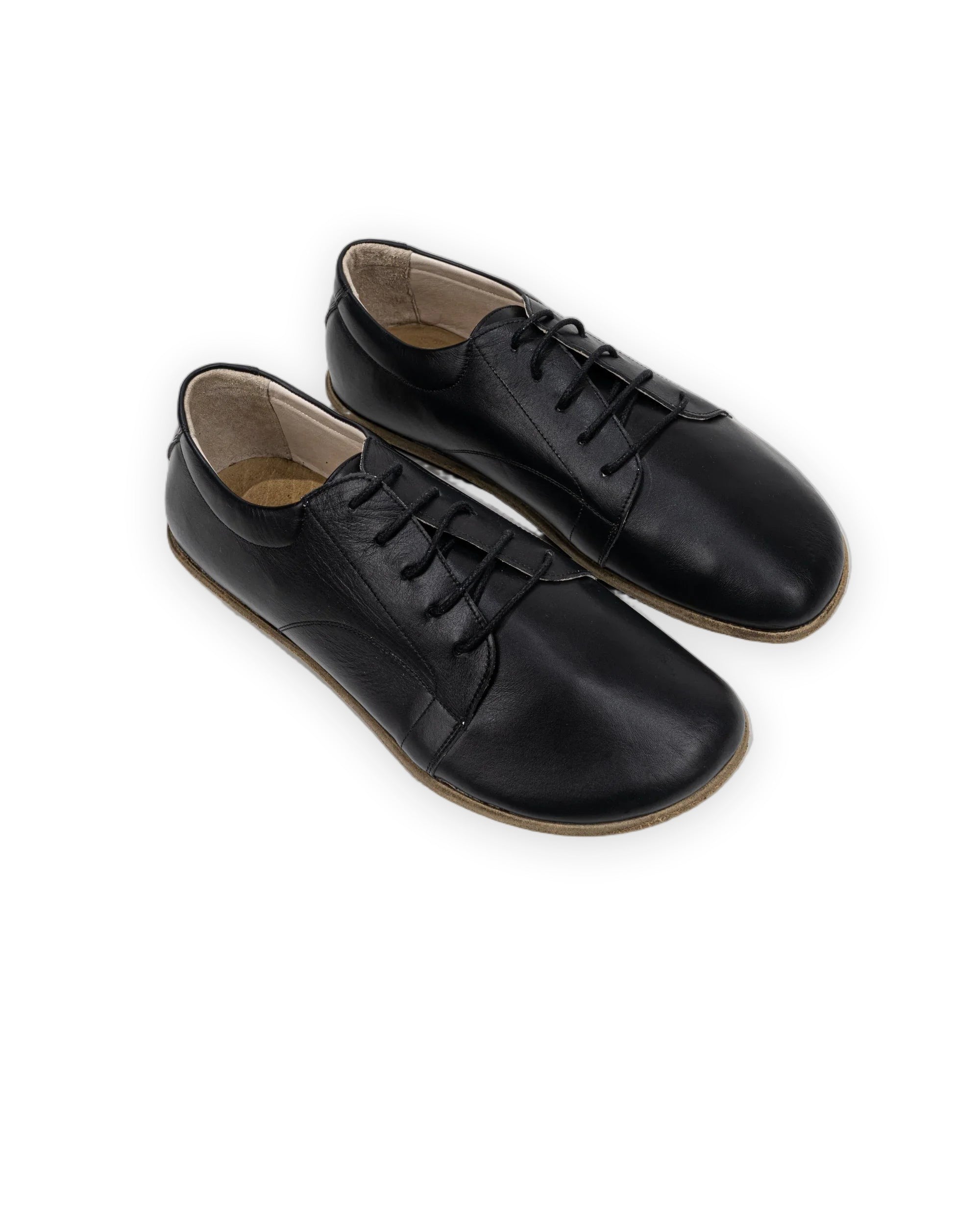 Men's Black Barefoot Sneaker - Handcrafted Calf Leather Wide Toe Box | Bespoky