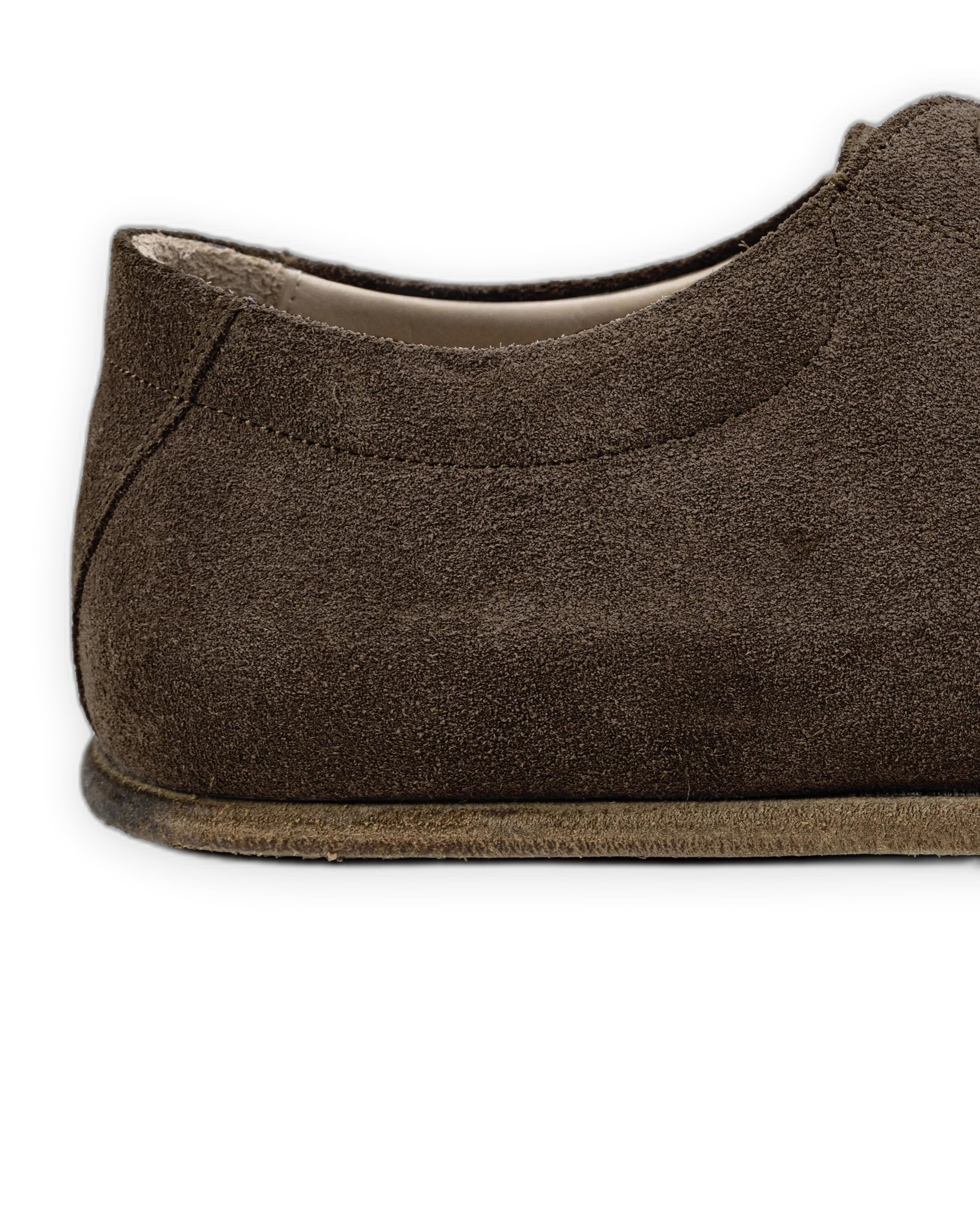 Top view Brown Suede Barefoot Sneaker - Handcrafted Calf Leather | Bespoky