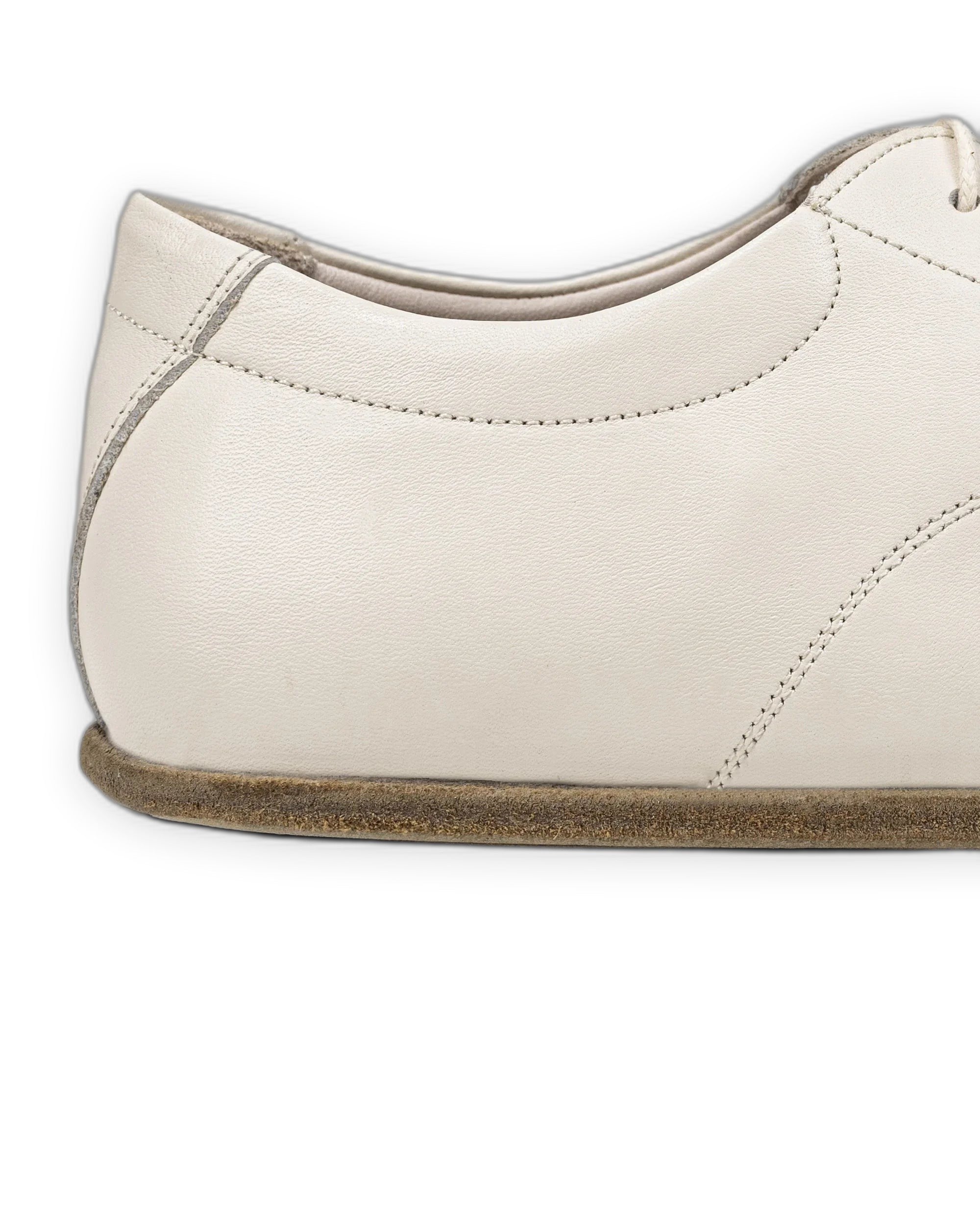 Top view Cream Barefoot Sneaker - Handcrafted Calf Leather | Bespoky