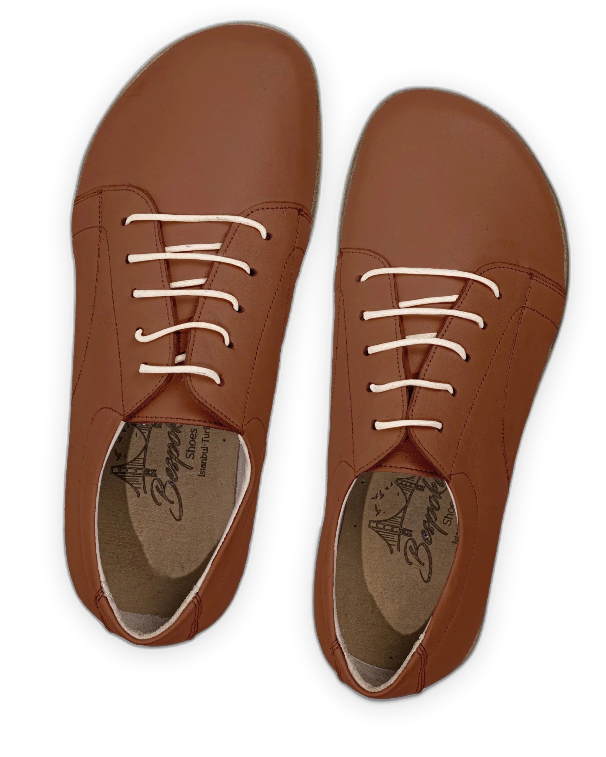 Side view Dark Brown Barefoot Sneaker - Calf Leather Zero Drop | Bespoky