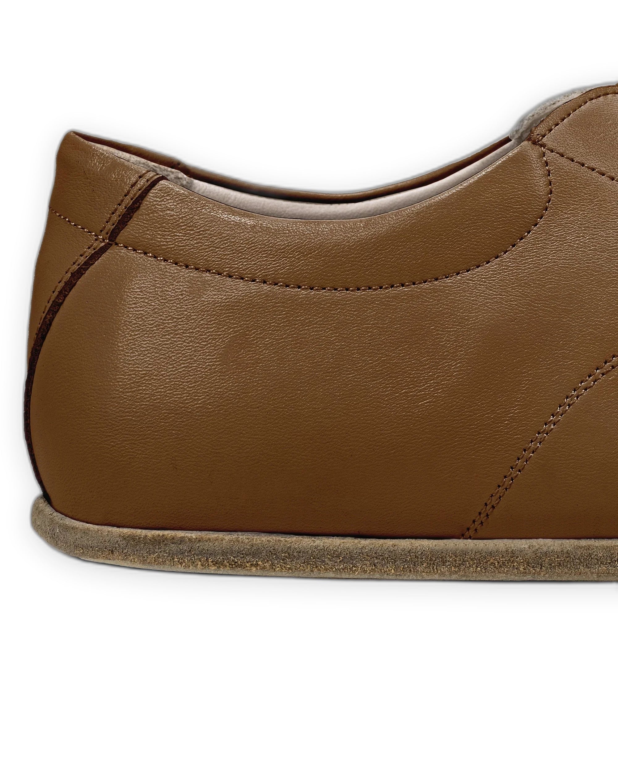 Side view Dark Tan Barefoot Sneaker - Calf Leather Zero Drop | Bespoky