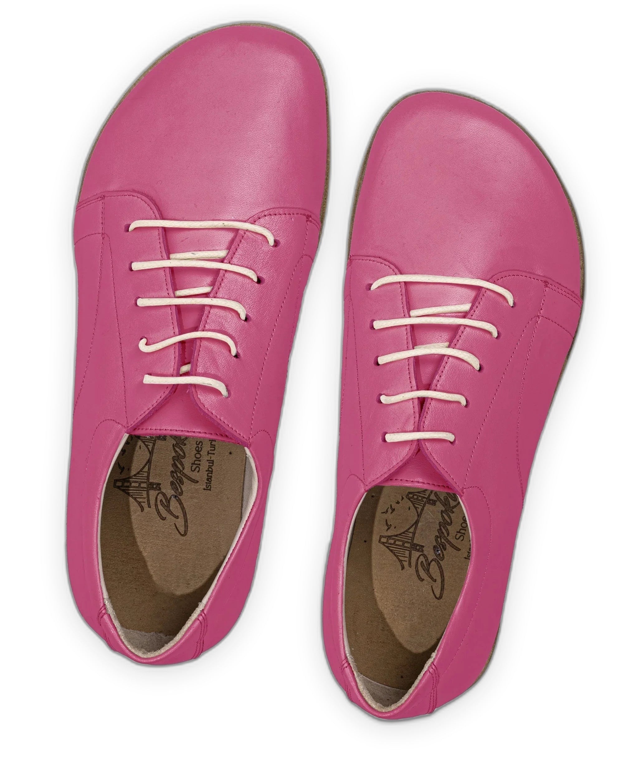 Side view Fuchsia Barefoot Sneaker - Calf Leather Zero Drop | Bespoky