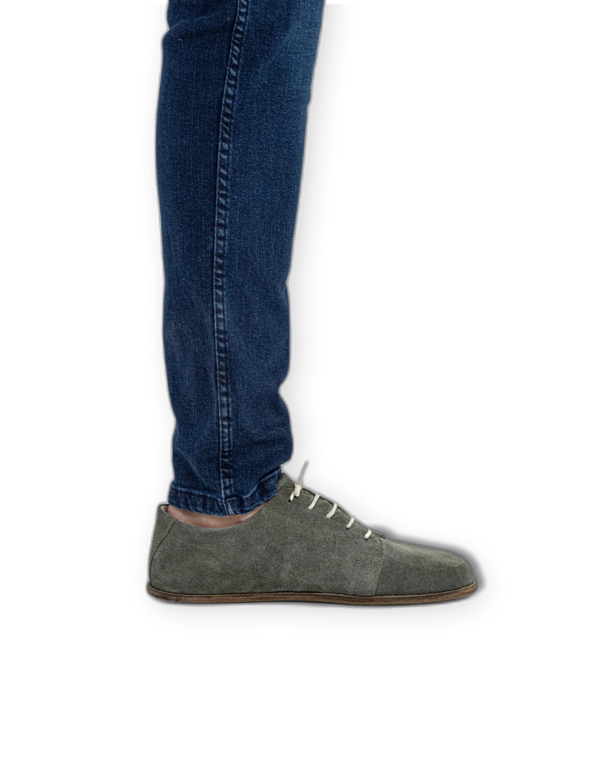 Back view Suede Barefoot Sneaker - Calf Leather Handcrafted | Bespoky