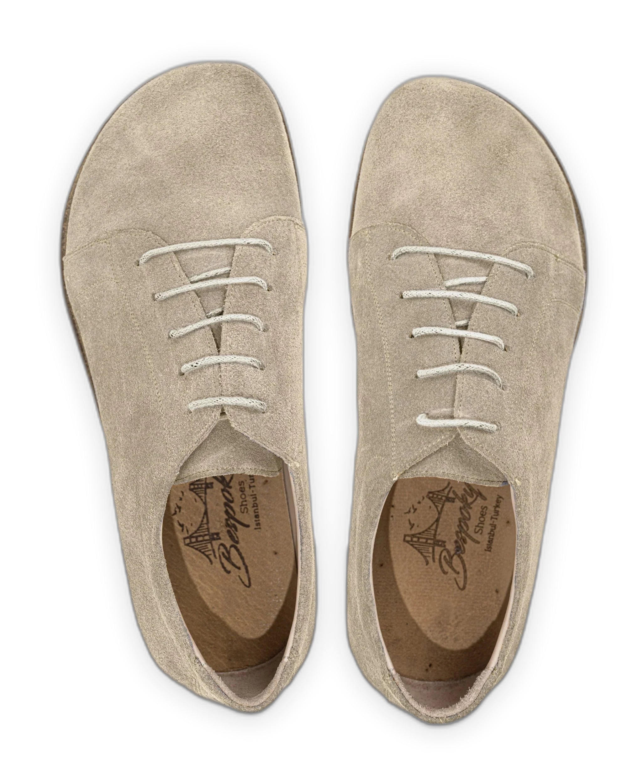 Side view Suede Barefoot Sneaker - Calf Leather Zero Drop | Bespoky