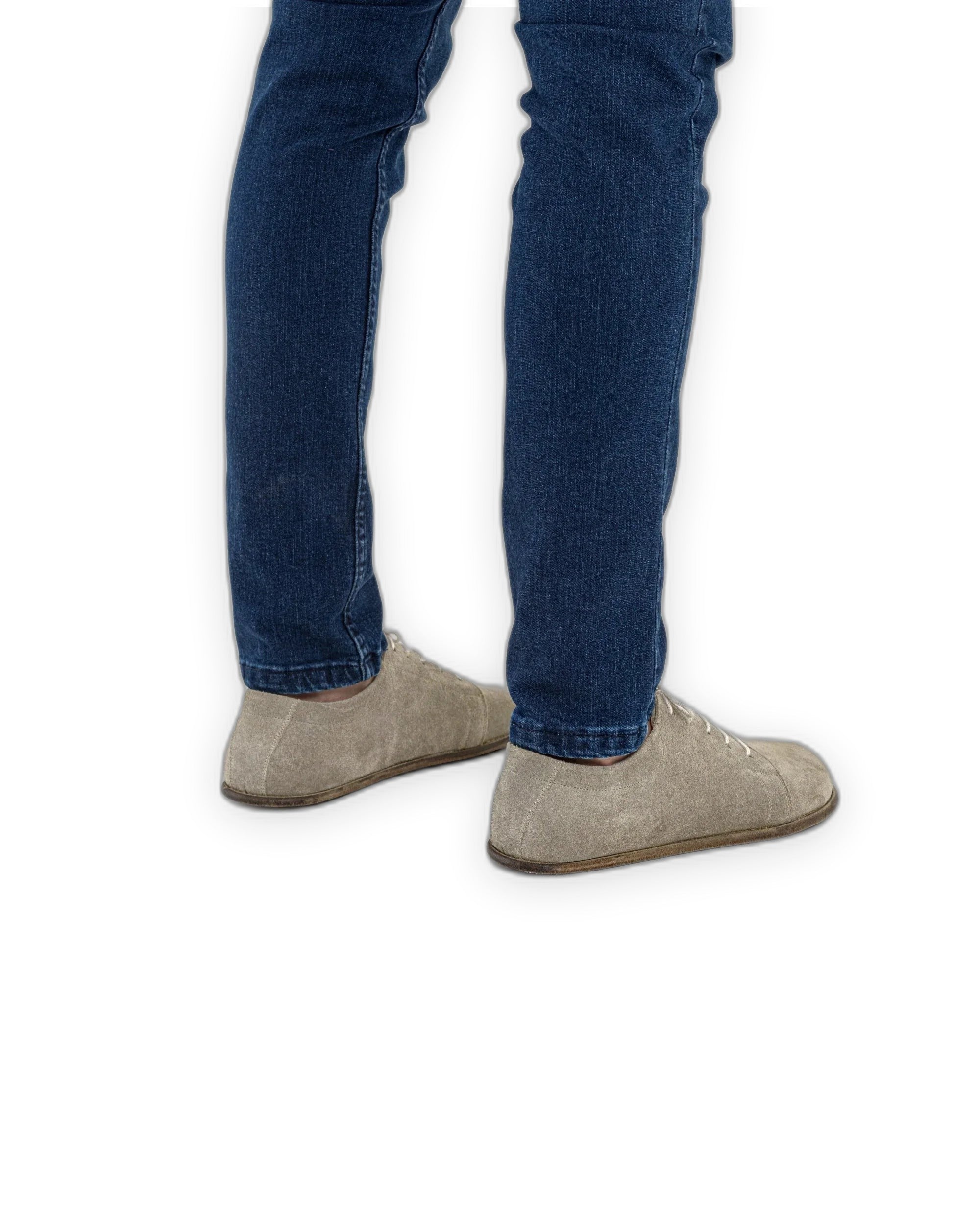 Pair Suede Barefoot Sneaker - Barefoot Wide Toe Calf Leather | Bespoky