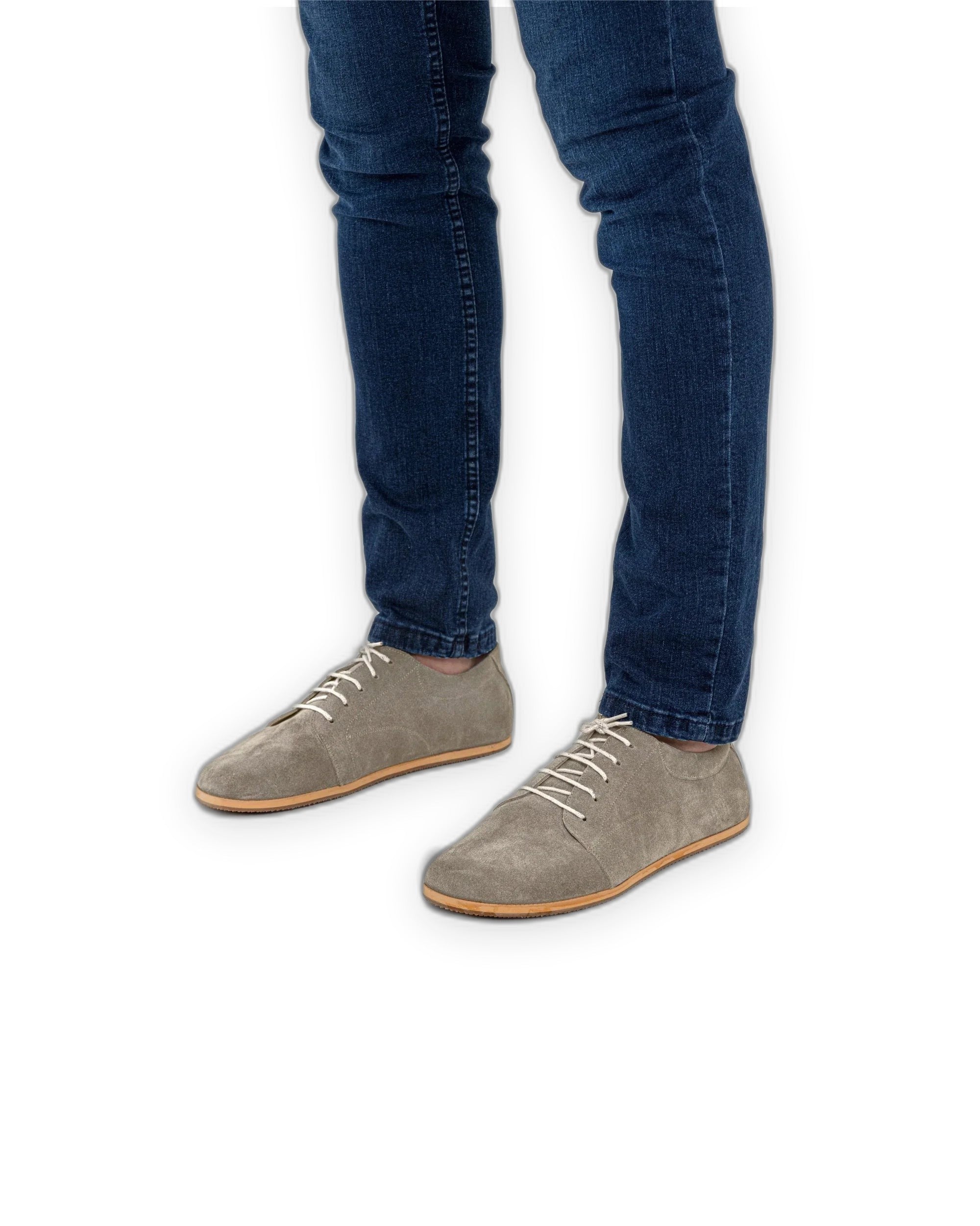 Side view Suede Barefoot Sneaker - Calf Leather Zero Drop | Bespoky