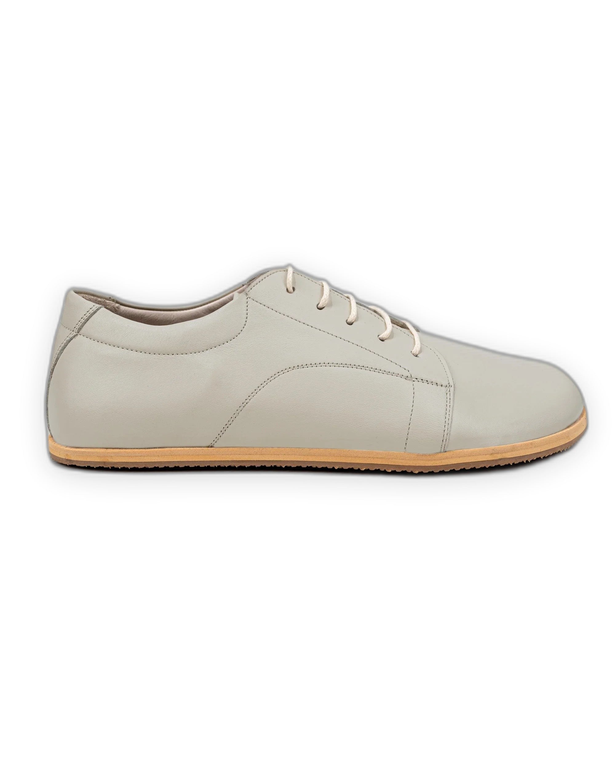 Detail Lucas Beige Barefoot Sneaker - Handcrafted Calf Leather Turkey | Bespoky