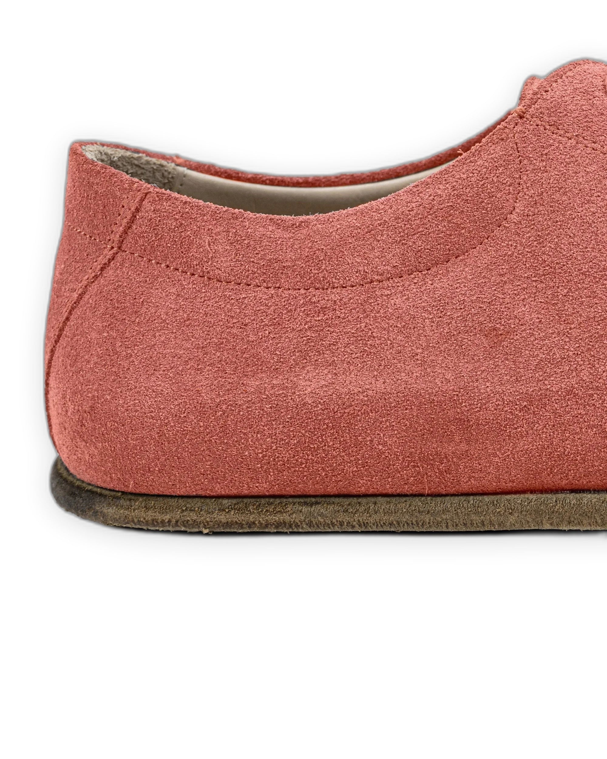 Side view Pink Suede Barefoot Sneaker - Calf Leather Zero Drop | Bespoky