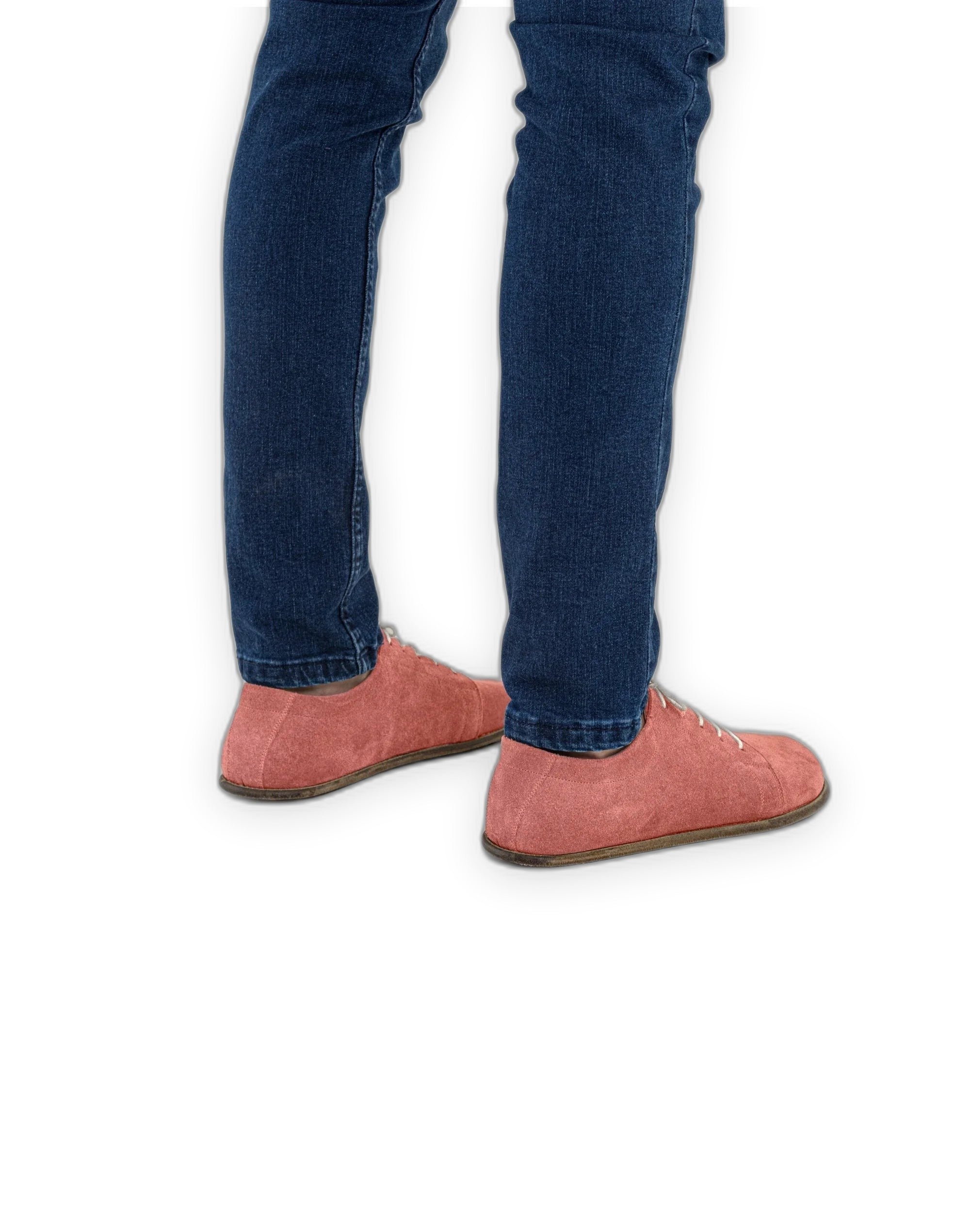 Detail Pink Suede Barefoot Sneaker - Handcrafted Calf Leather Turkey | Bespoky