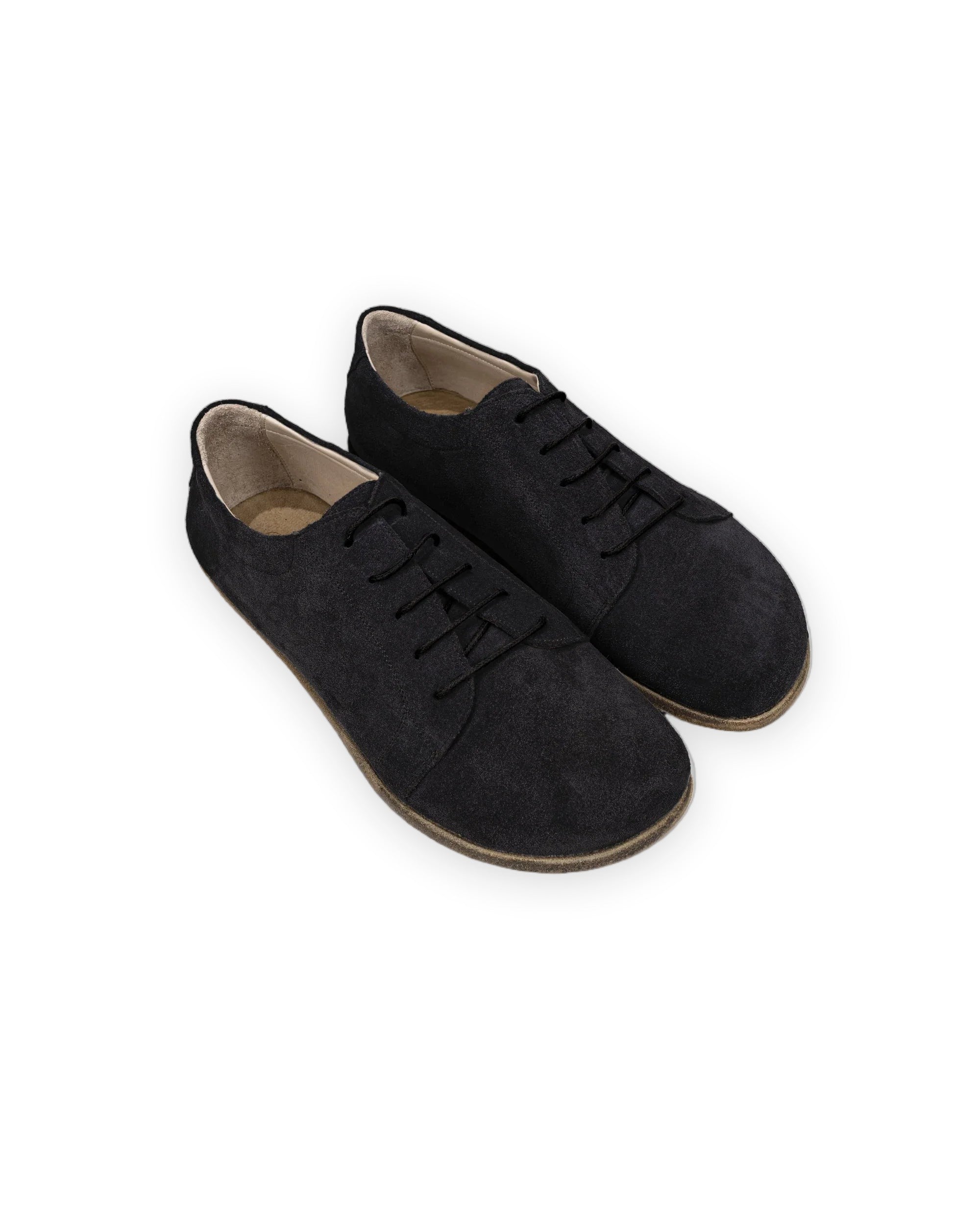 Women's Black Barefoot Sneaker - Handcrafted Calf Leather Wide Toe Box | Bespoky