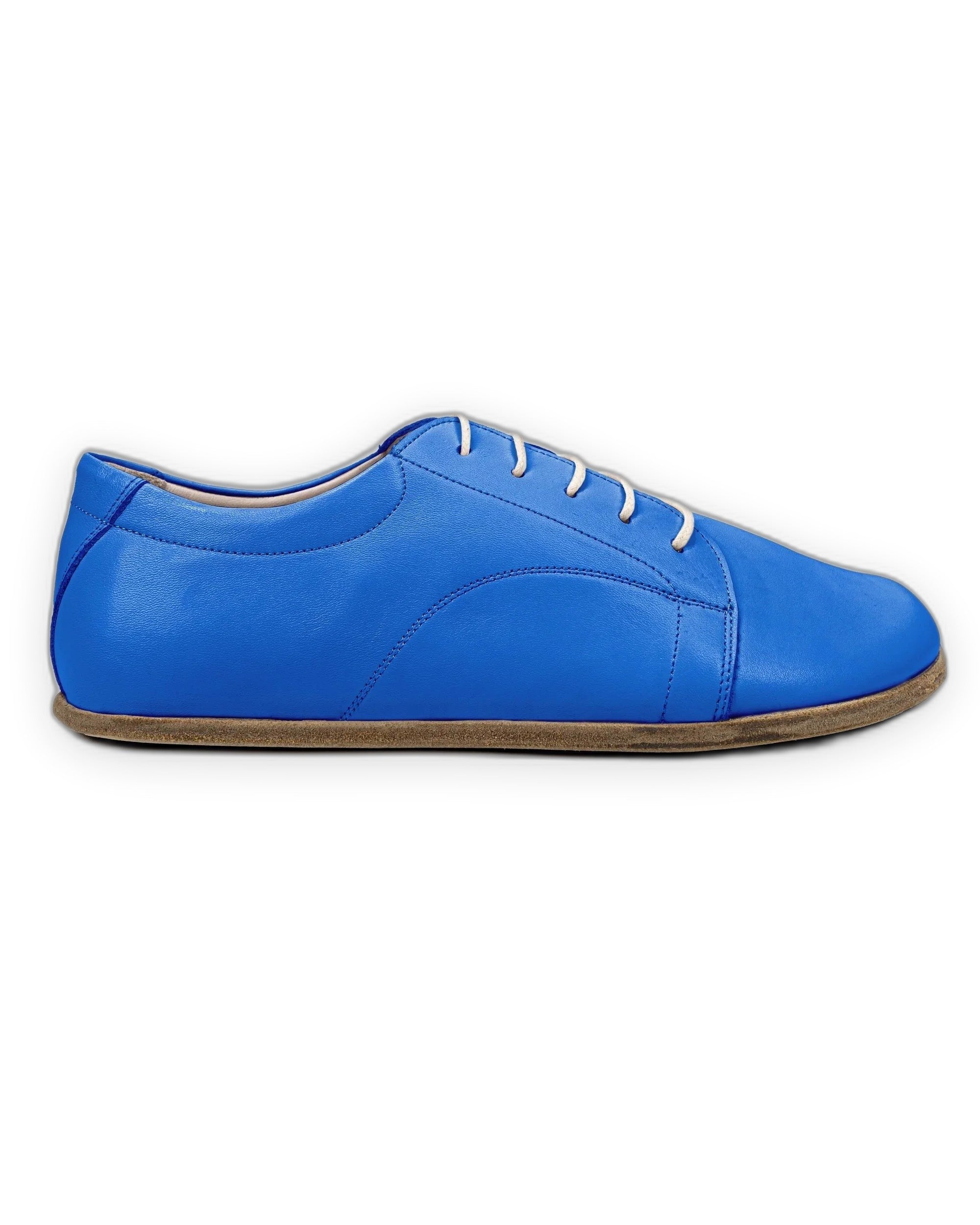 Top view Blue Barefoot Sneaker - Handcrafted Calf Leather | Bespoky