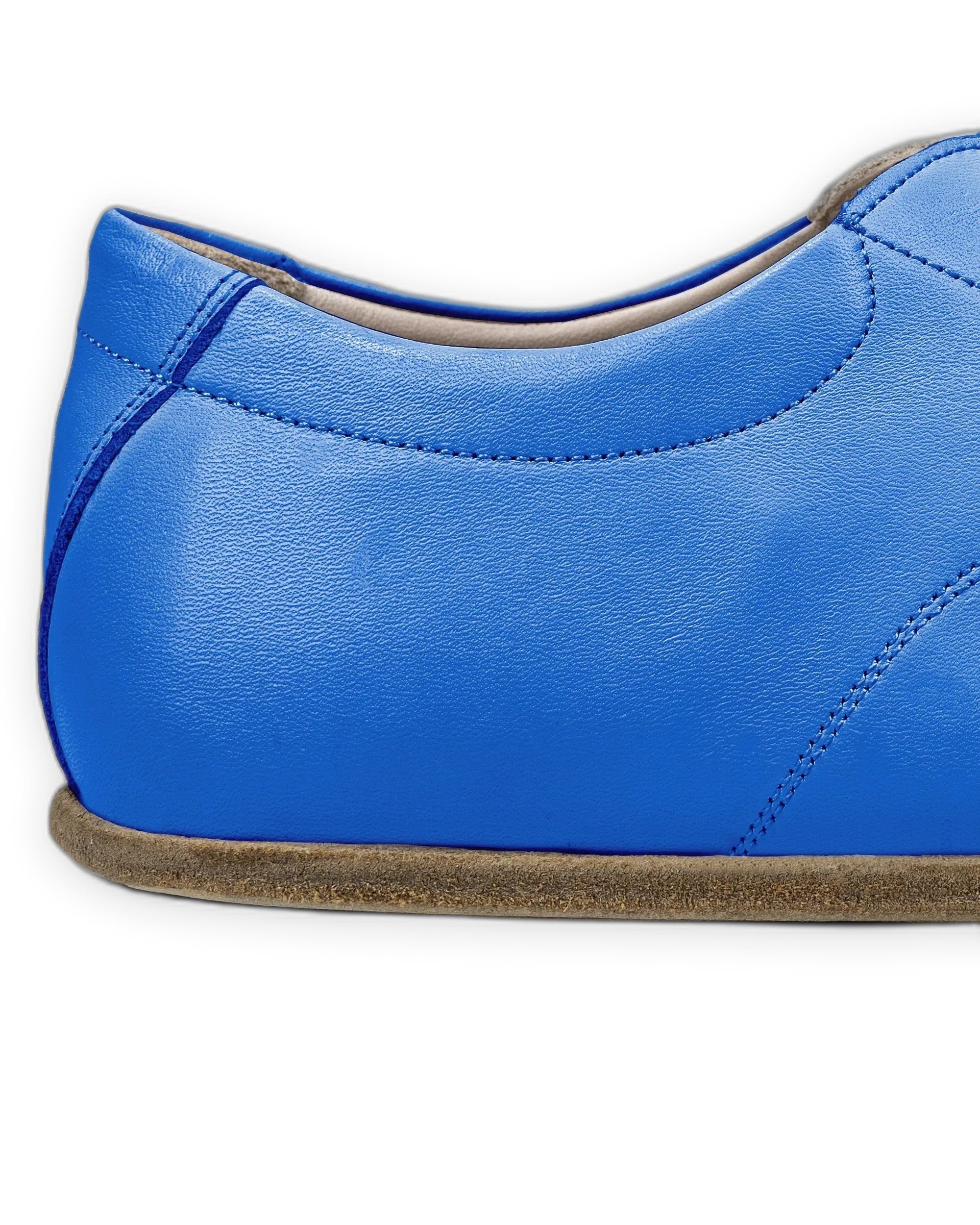 Back view Blue Barefoot Sneaker - Calf Leather Handcrafted | Bespoky